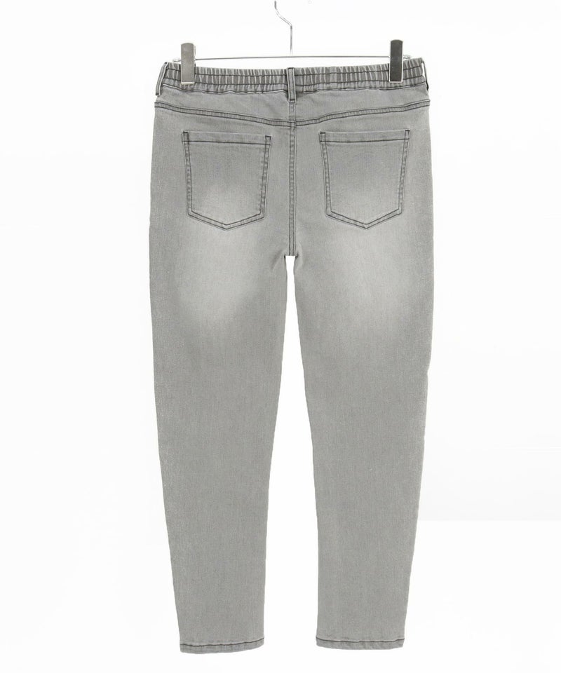wjk reluxe】tight knit denim tapered easy pants デニムイージー 