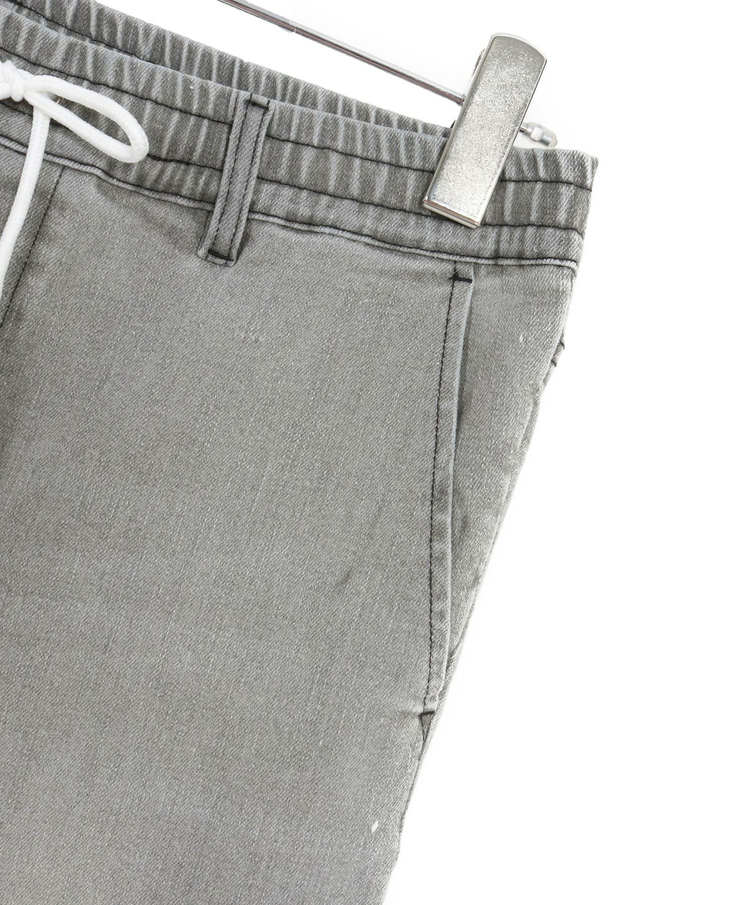 wjk reluxe】tight knit denim tapered easy pants デニムイージー