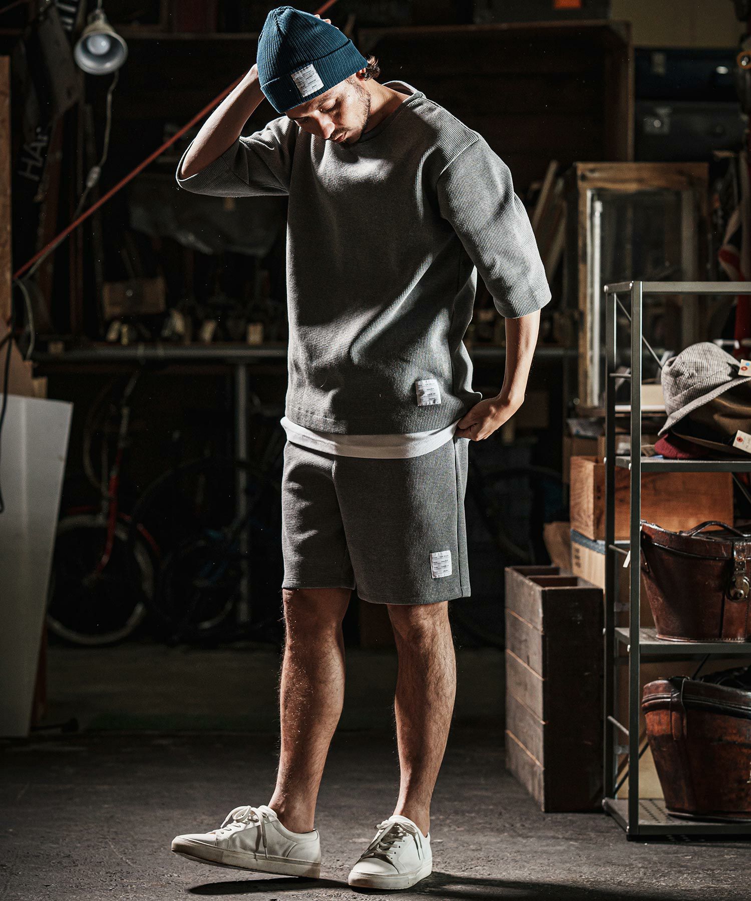 30%OFF【wjk reluxe】tight heavy waffle shorts ショートパンツ(WR25S