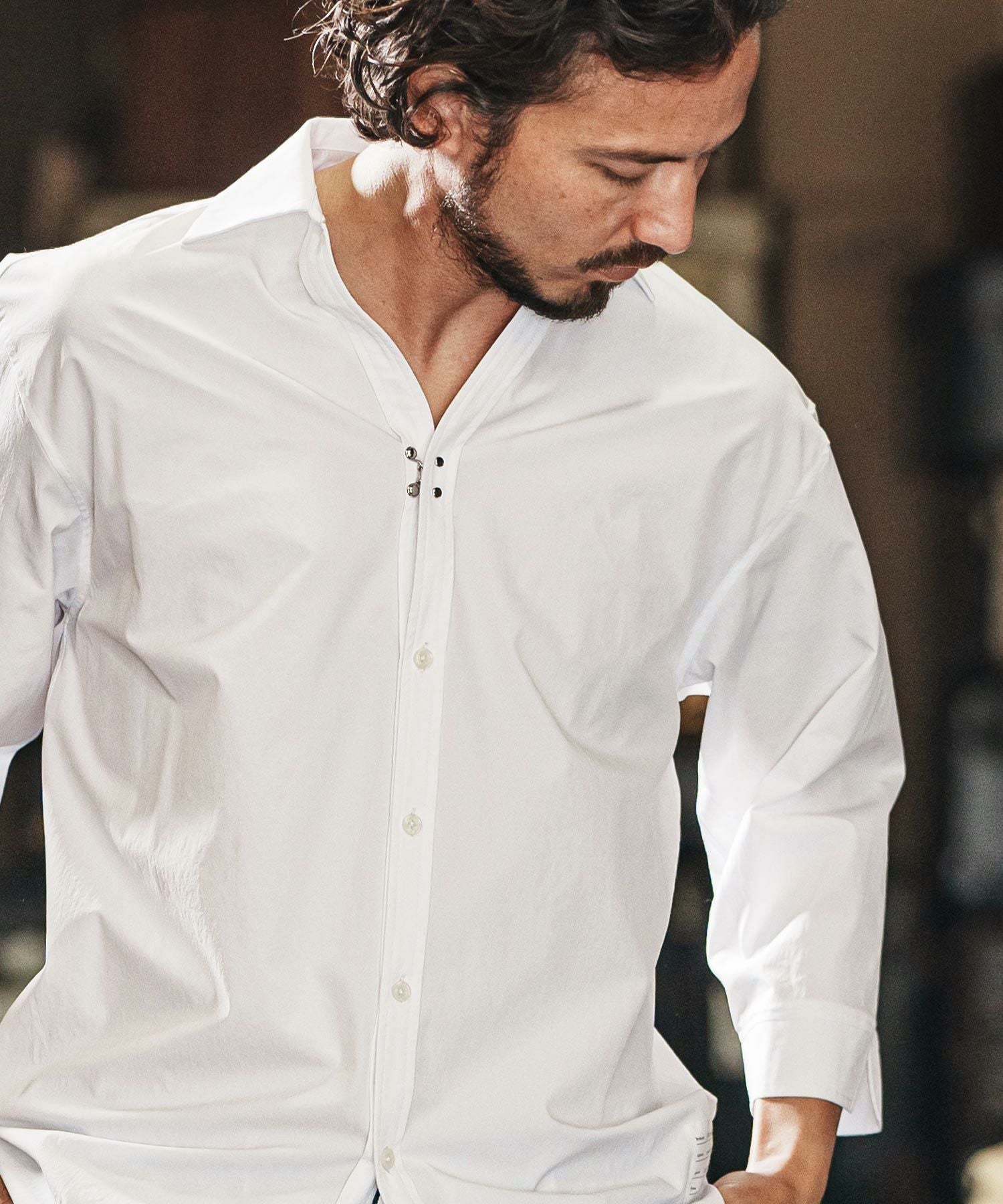 wjk reluxe】cool stretch hook 3-4 sleeve shirts 7分袖シャツ(WR25S