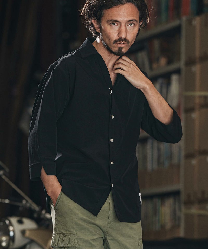 wjk reluxe】cool stretch hook 3-4 sleeve shirts 7分袖シャツ(WR25S 