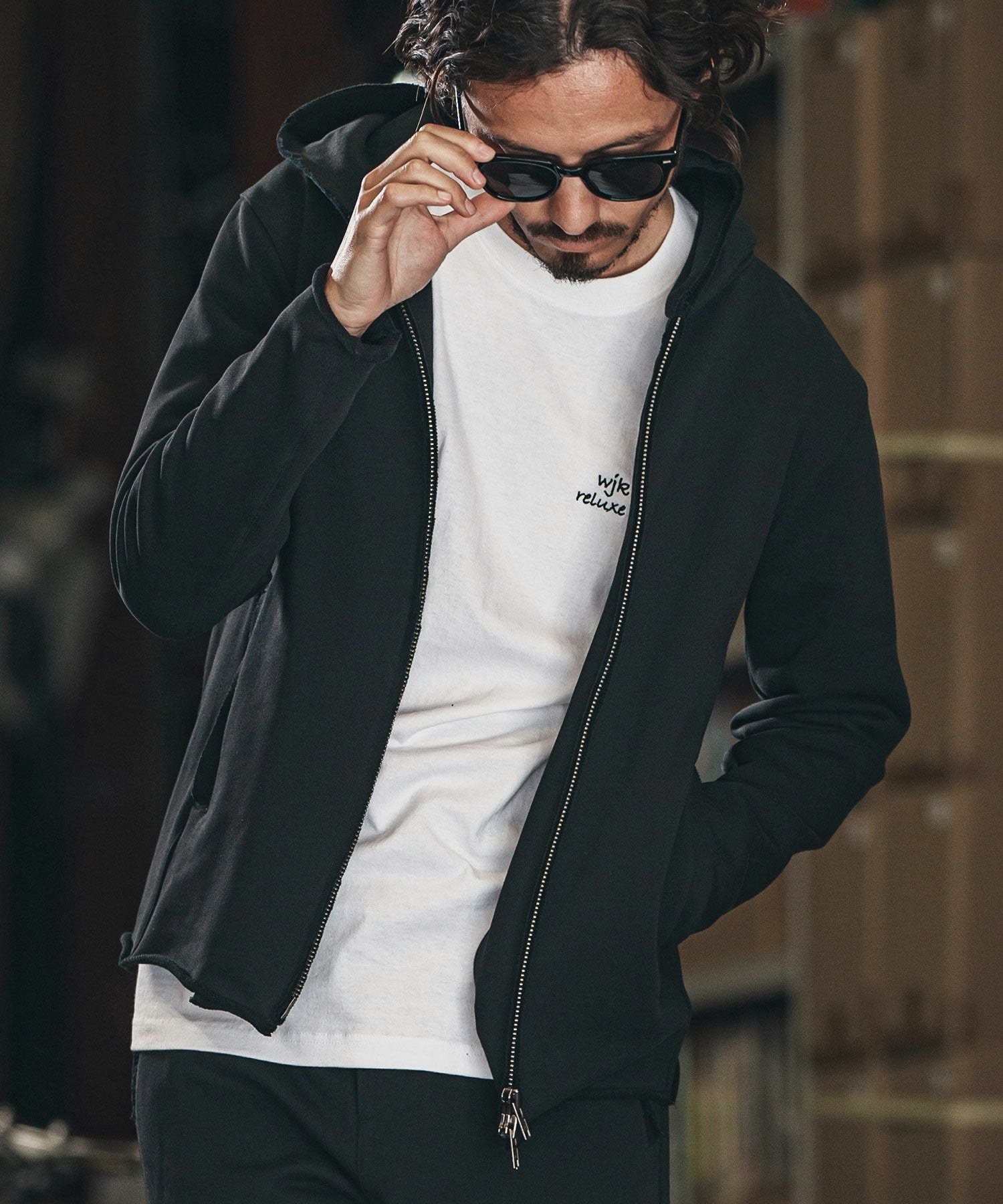 wjk reluxe】heavy urake cut off hoodie パーカー(WR25S-15) | CAMBIO