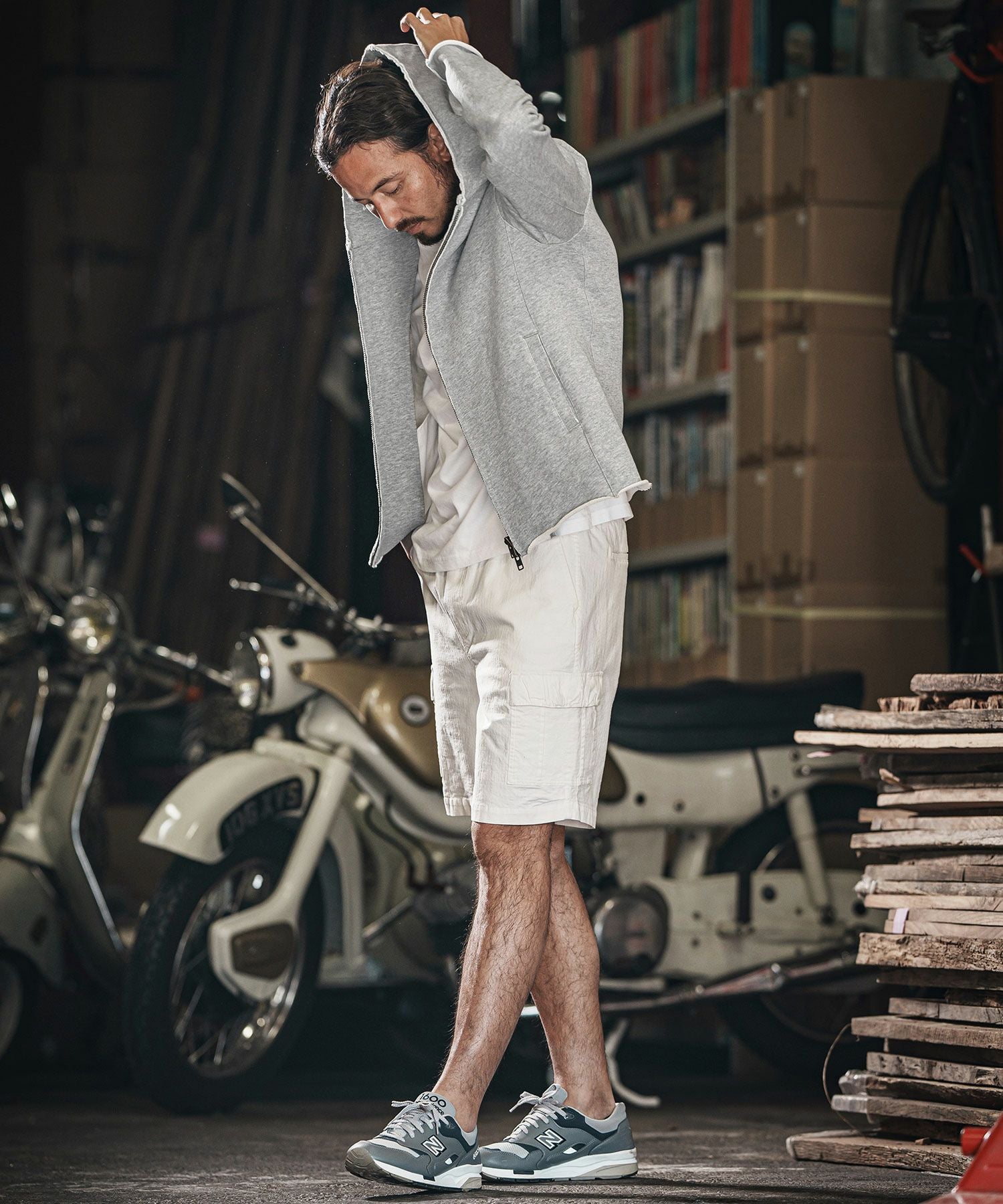 wjk reluxe】heavy urake cut off hoodie パーカー(WR25S-15) | CAMBIO