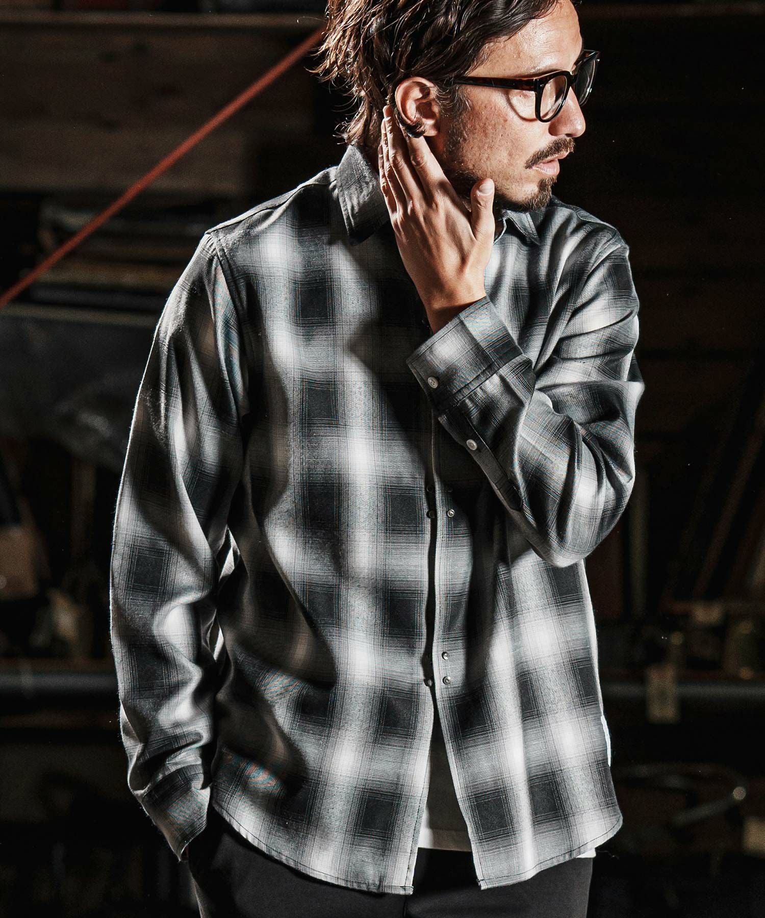 wjk reluxe】check hook shirts チェックシャツ(WR25S-11) | CAMBIO