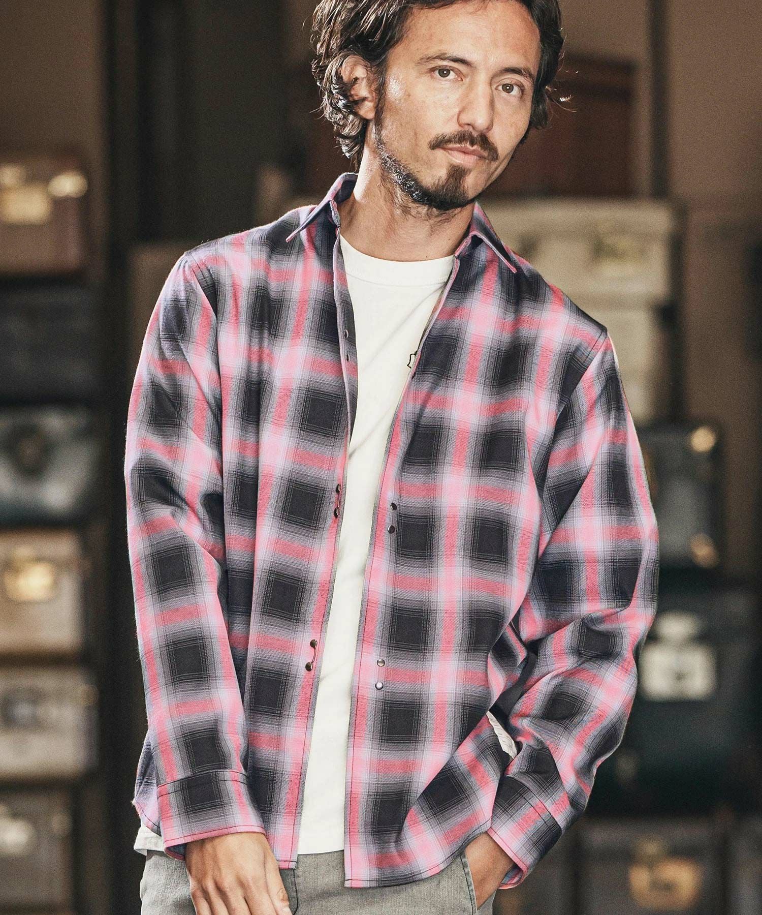 30%OFF【wjk reluxe】check hook shirts チェックシャツ(WR25S-11