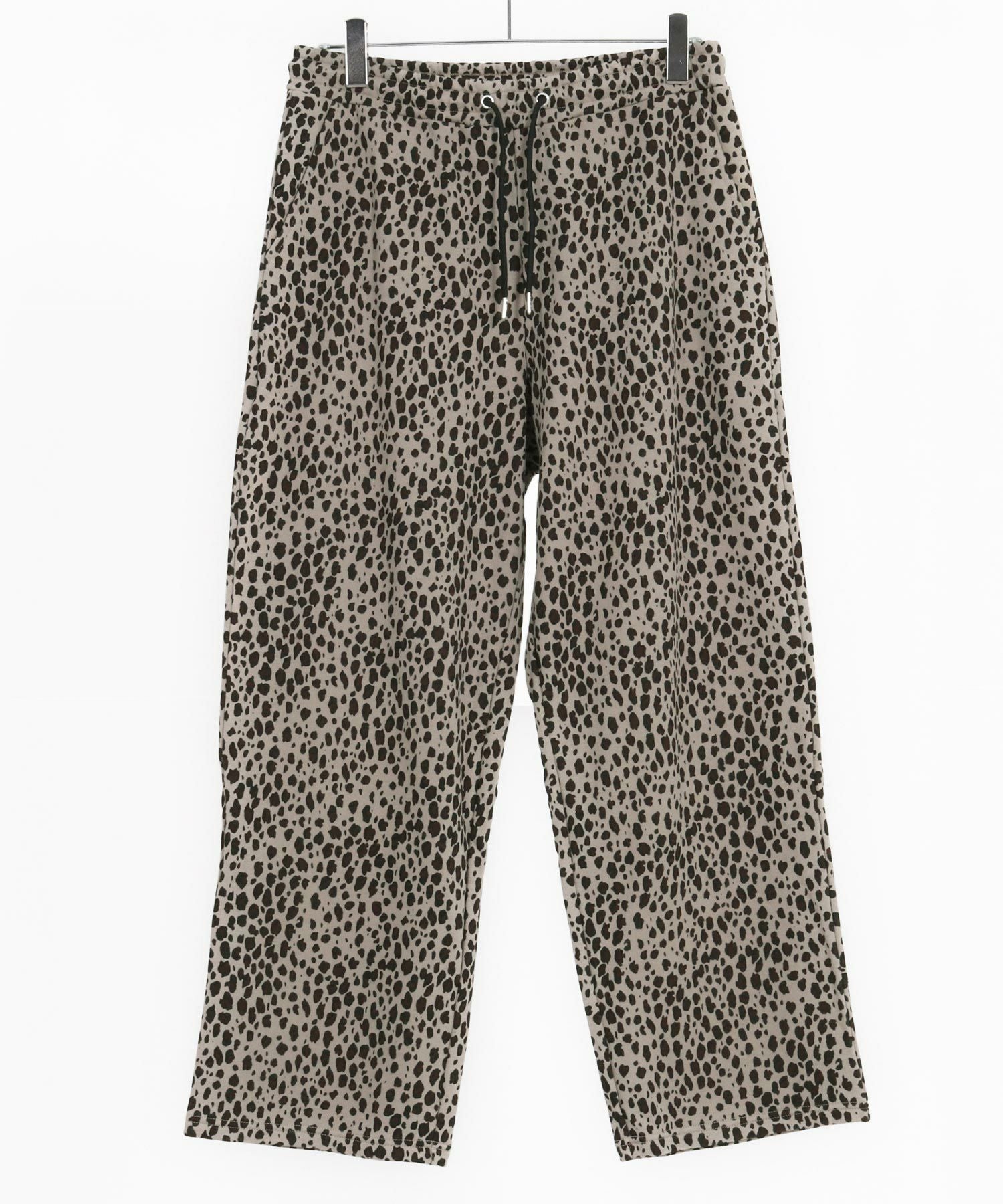 CAMBIO(カンビオ)】Leopard Wide Straight Sweat Pants スウェット