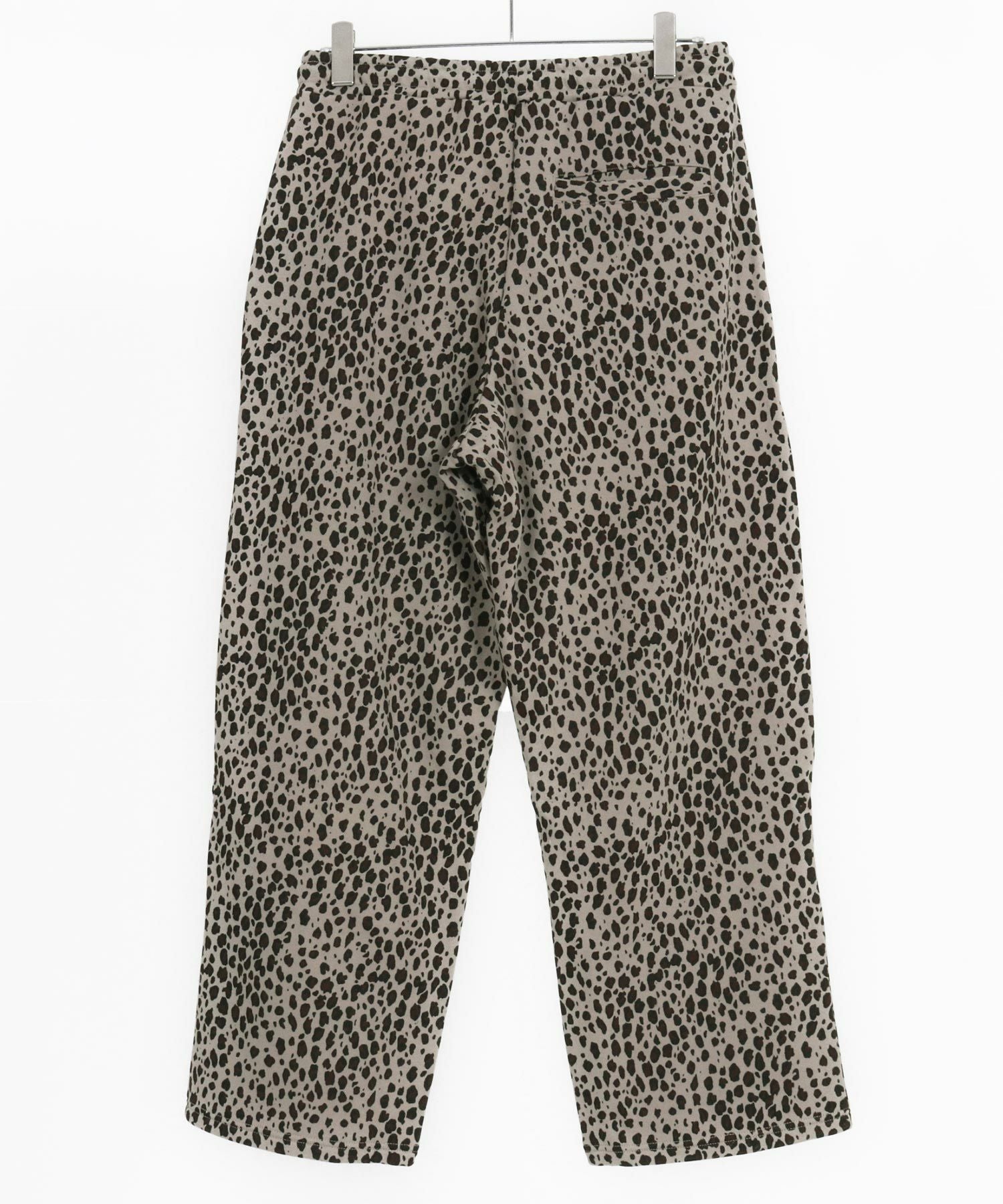 CAMBIO(カンビオ)】Leopard Wide Straight Sweat Pants スウェット