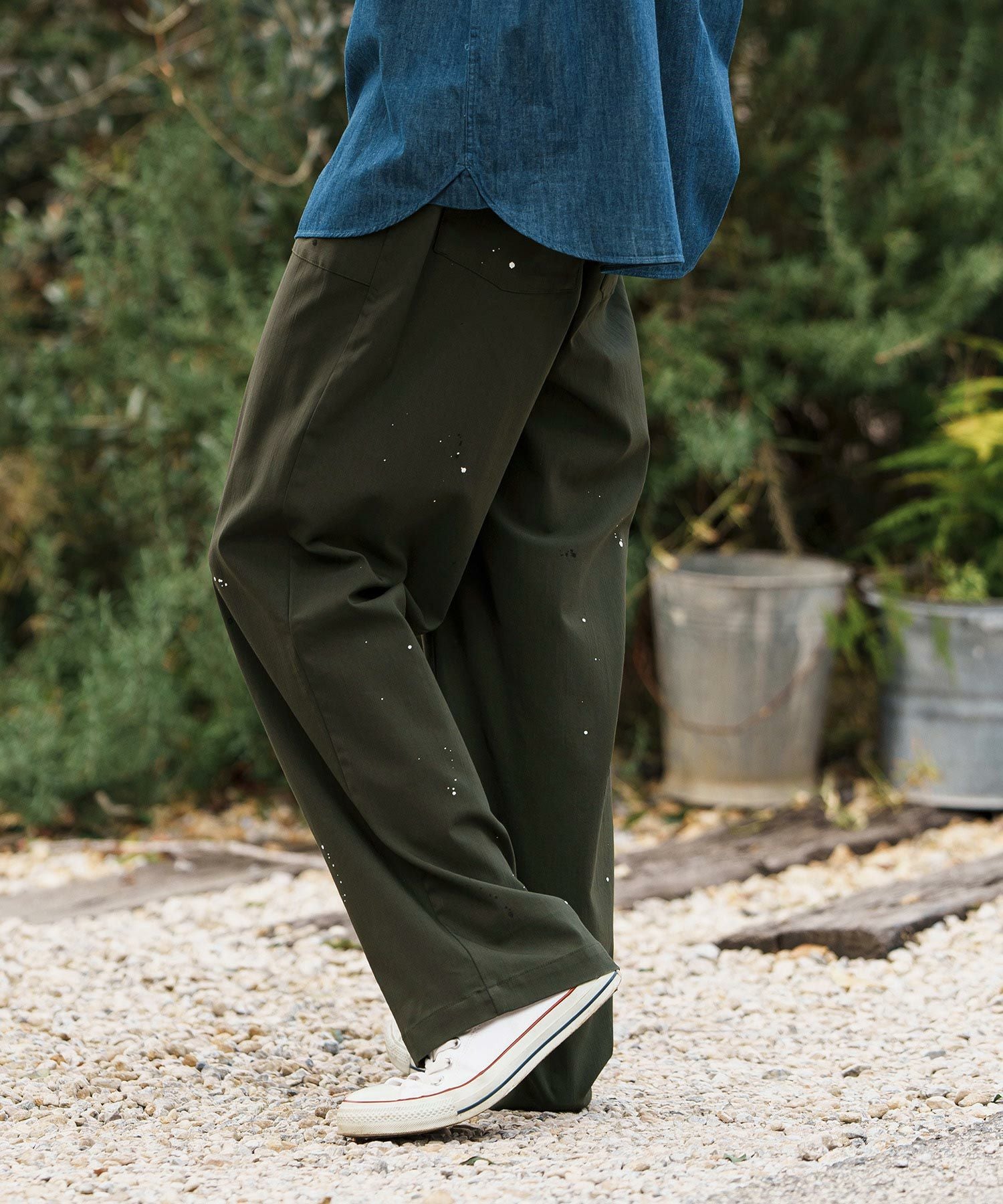 30%OFF【CAMBIO(カンビオ)】Stretch Back Satin Wide Baker Pants