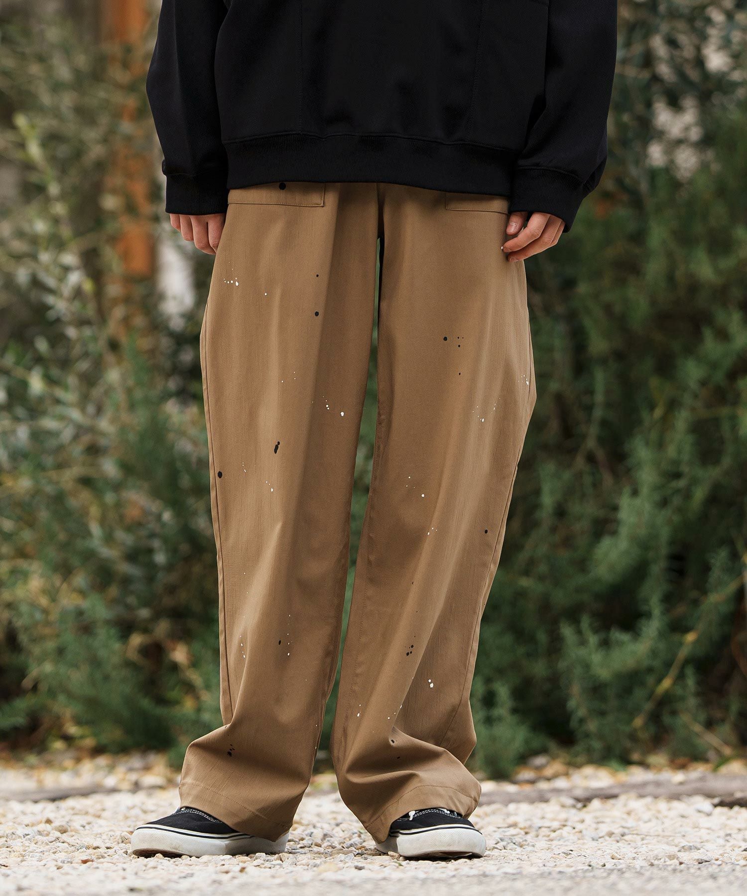 30%OFF【CAMBIO(カンビオ)】Stretch Back Satin Wide Baker Pants
