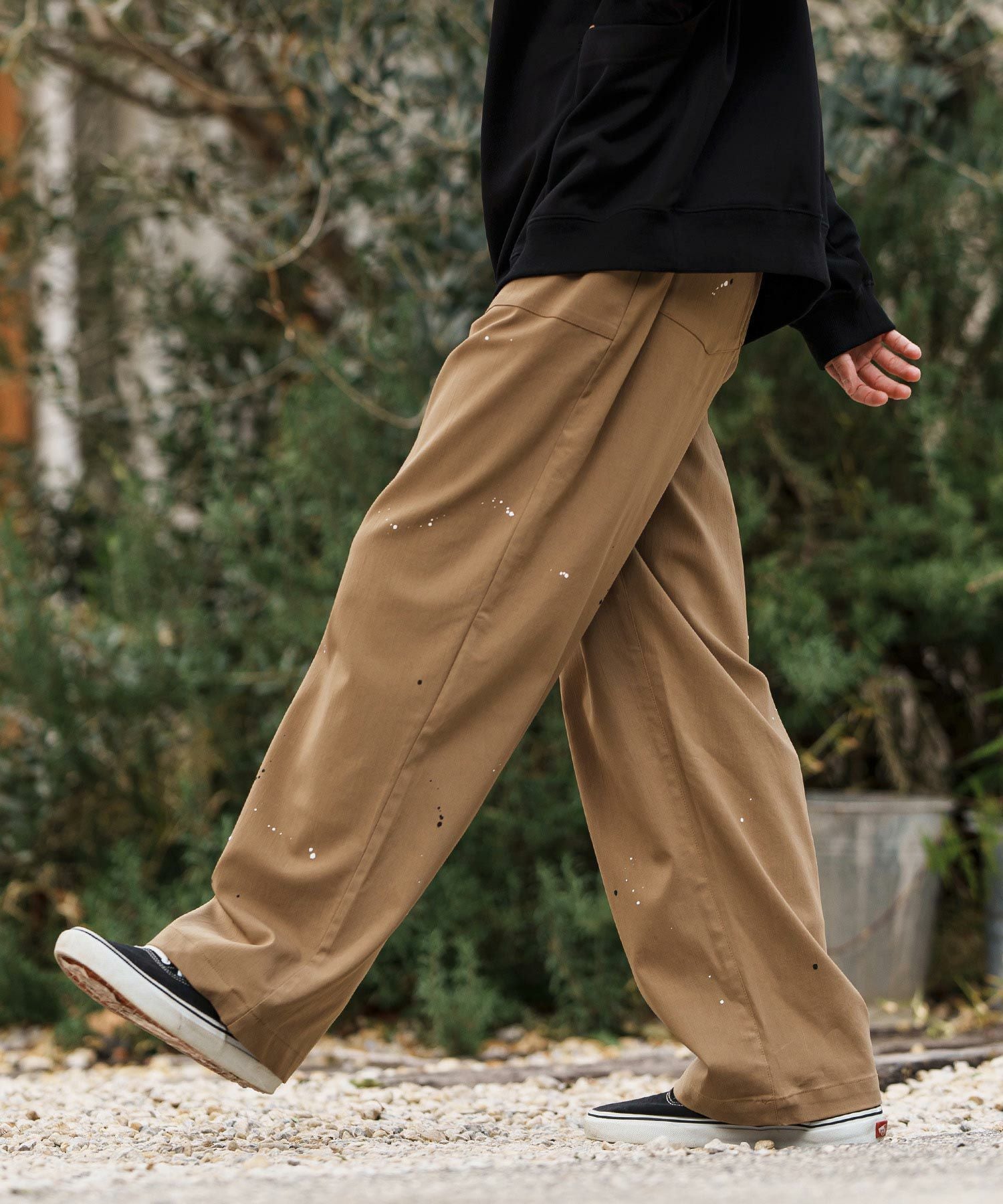 30%OFF【CAMBIO(カンビオ)】Stretch Back Satin Wide Baker Pants