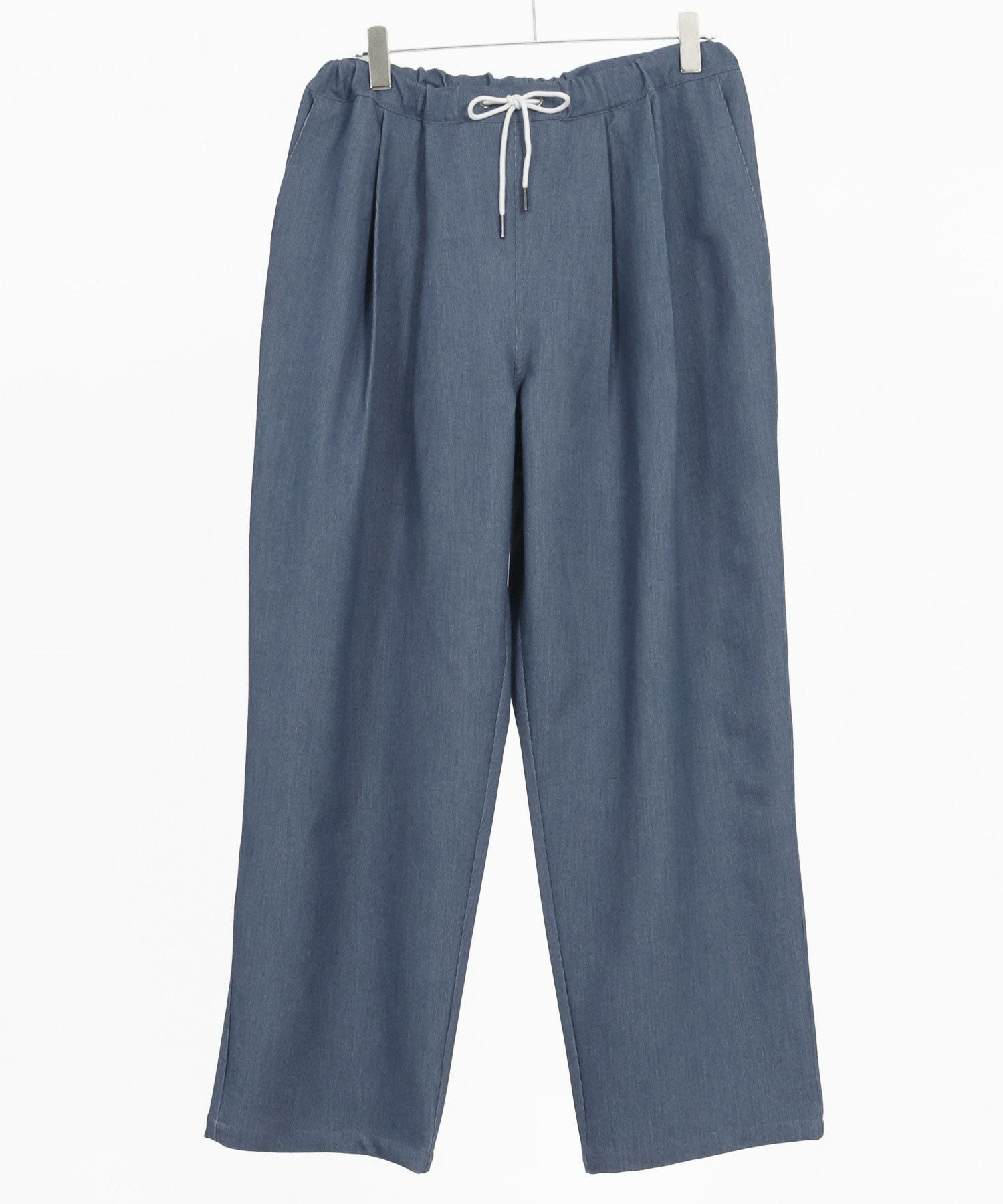 30%OFF【CAMBIO(カンビオ)】Ripstop Like Denim Two Tuck Wide