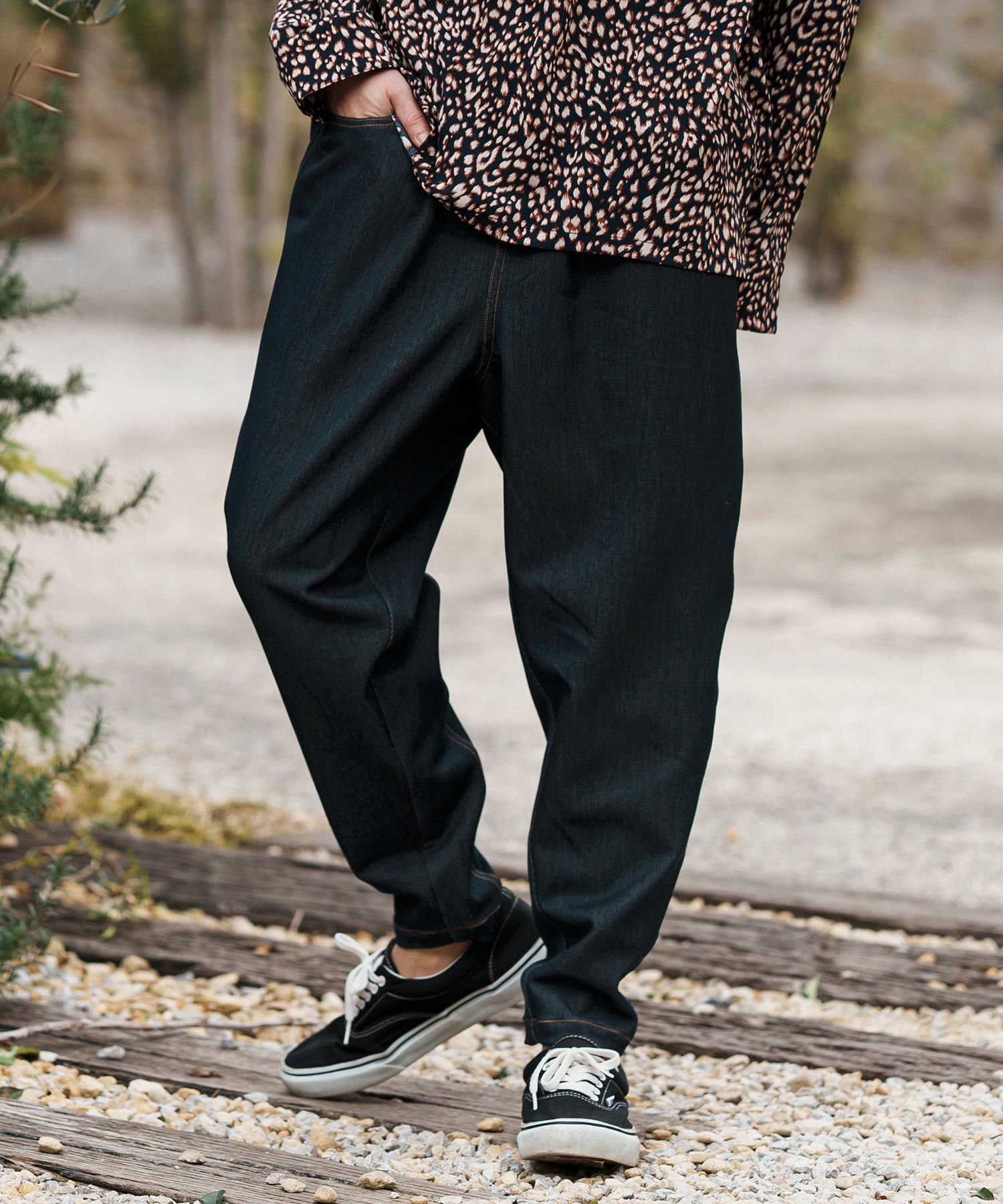 30%OFF【CAMBIO(カンビオ)】Deformed Silhouette Stretch Ripstop Like