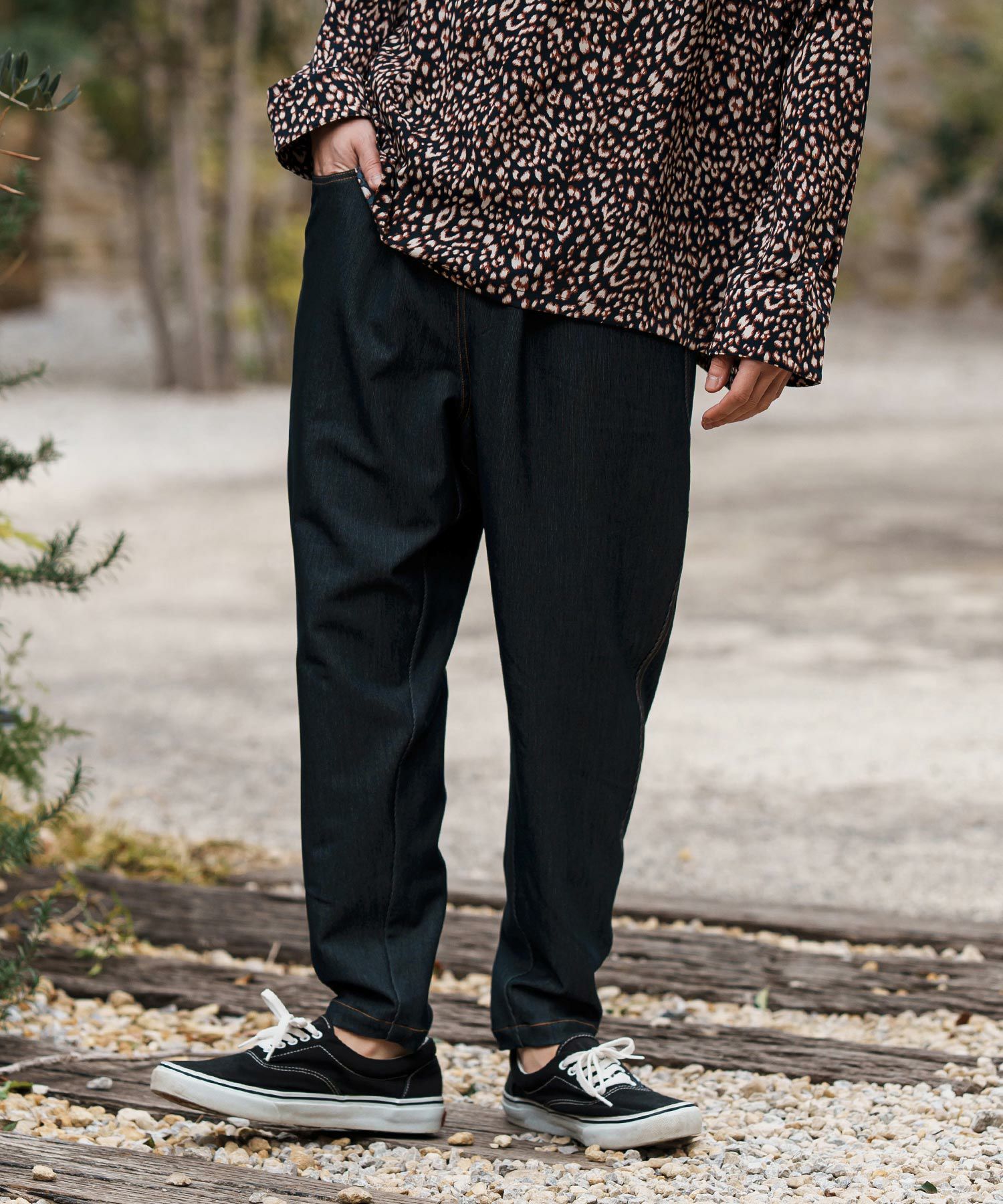 30%OFF【CAMBIO(カンビオ)】Deformed Silhouette Stretch Ripstop Like