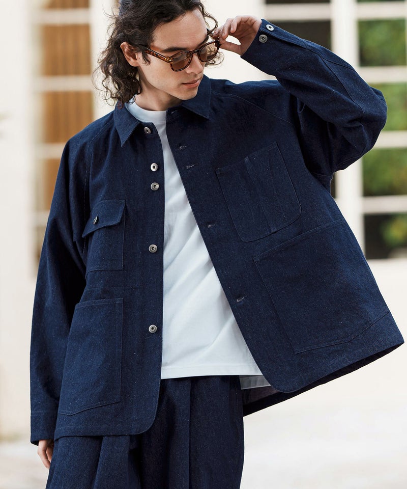30%OFF【CAMBIO(カンビオ)】ラグランスリーブデニムカバーオール(CMB 