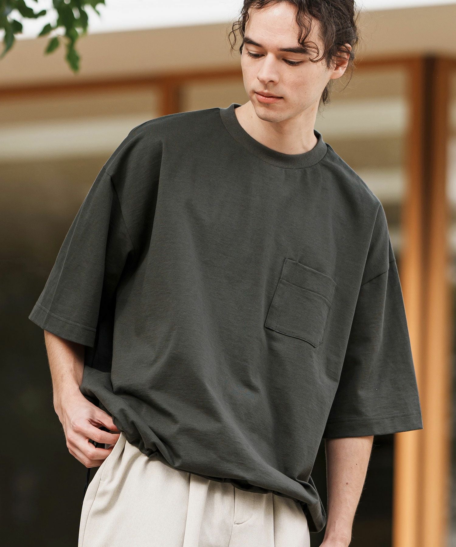 50%OFF【CAMBIO(カンビオ)】ドローコード2WAY Tシャツ(CAM-6591