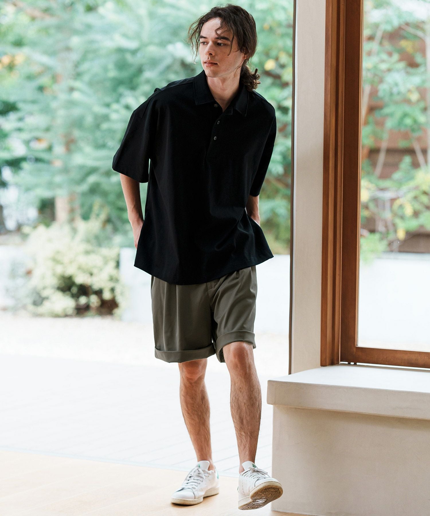 50%OFF【CAMBIO(カンビオ)】TRタックロールアップショートパンツ(CMB