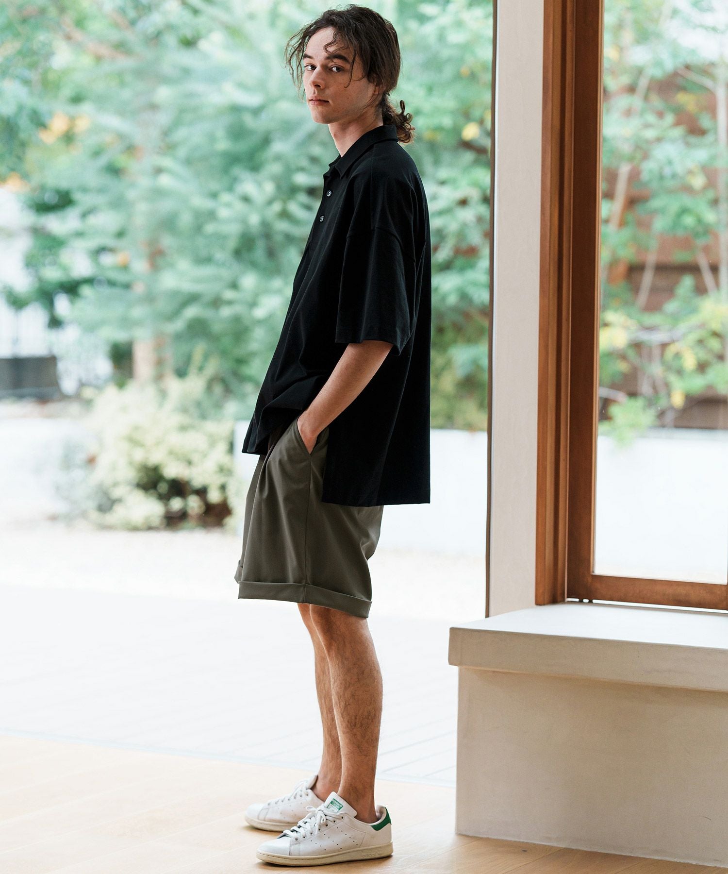 50%OFF【CAMBIO(カンビオ)】TRタックロールアップショートパンツ(CMB