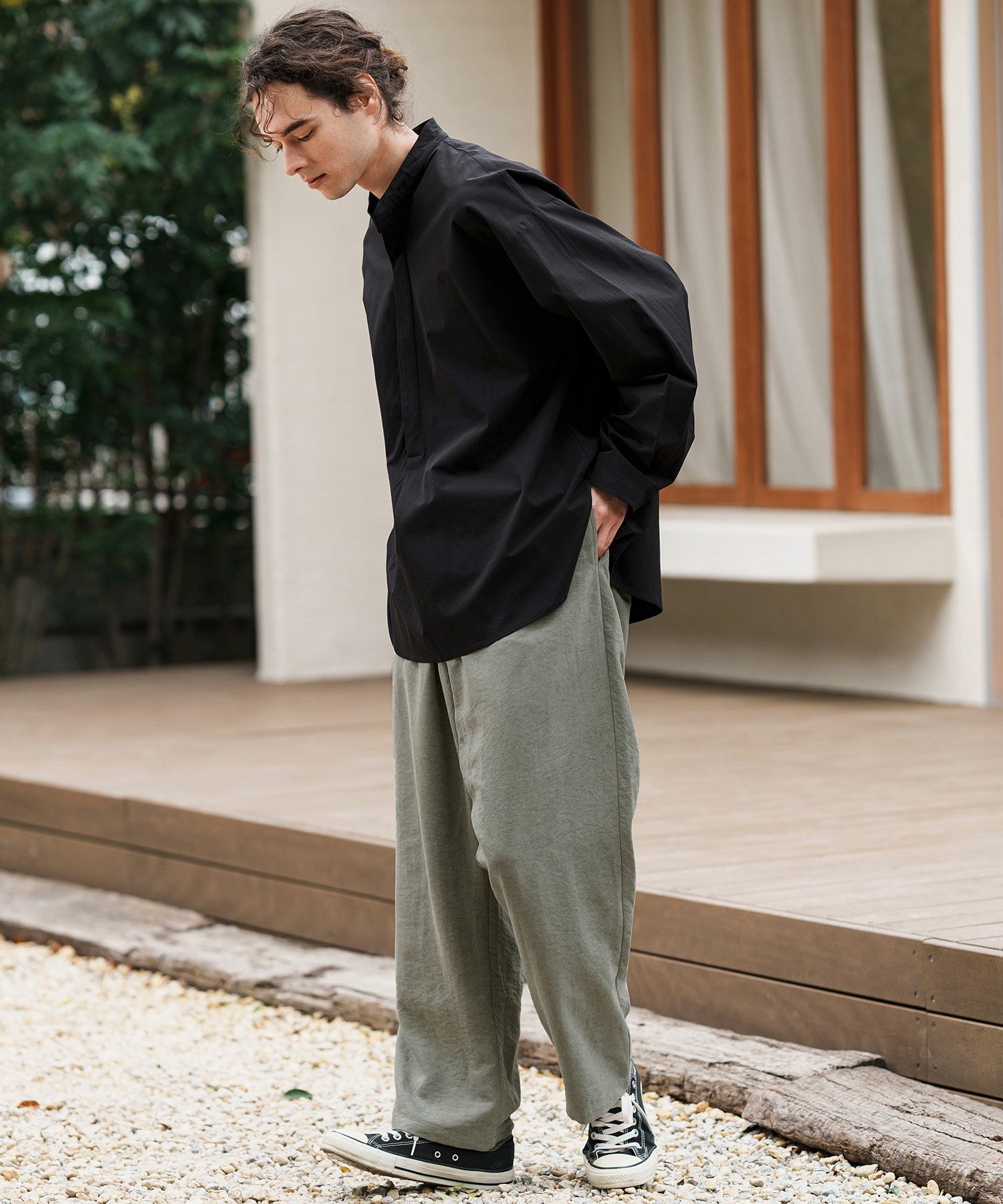 Peachさん専用 30%OFF【CAMBIO(カンビオ)】Peach Skin Wide Straight Pants ワイド