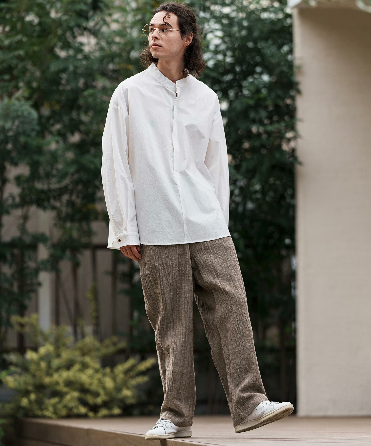 CAMBIO(カンビオ)】Cotton Linen Wide Straight Pants ワイド CAMBIO(カンビオ)】Cotton Linen Wide Straight Pants ワイド