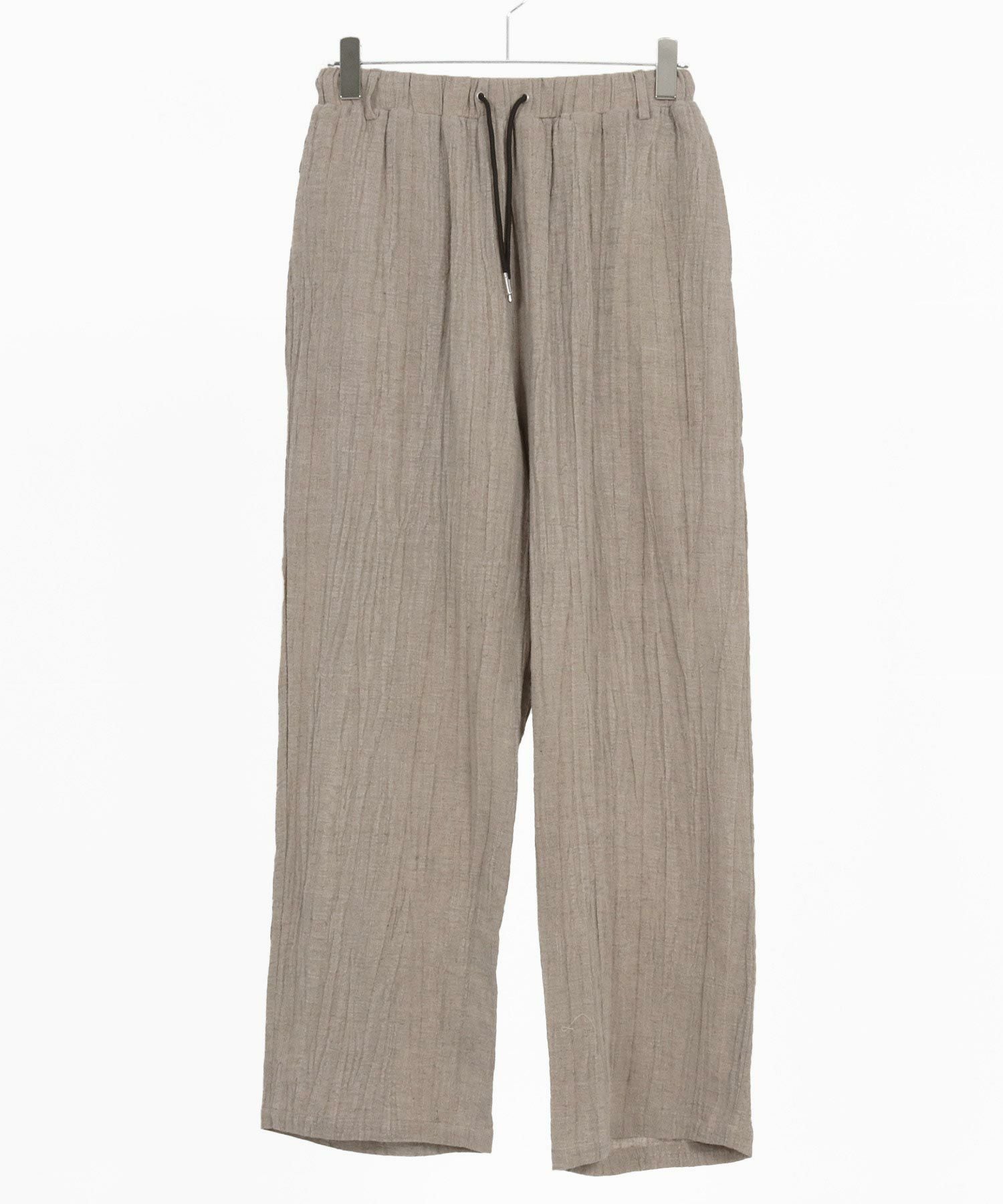 CAMBIO(カンビオ)】Cotton Linen Wide Straight Pants ワイド