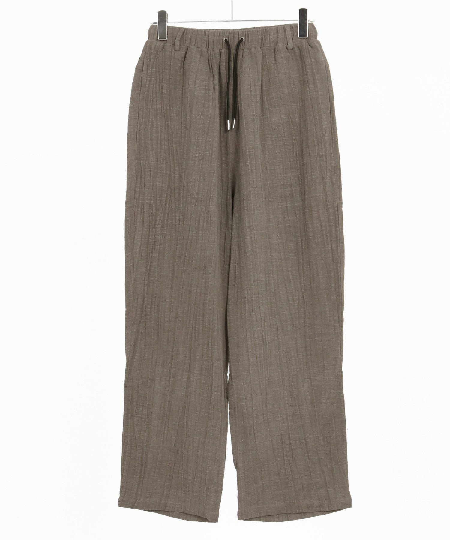 【ちゃんちゃん】M×30 CAMBIO(カンビオ)】Cotton Linen Wide Straight Pants ワイド
