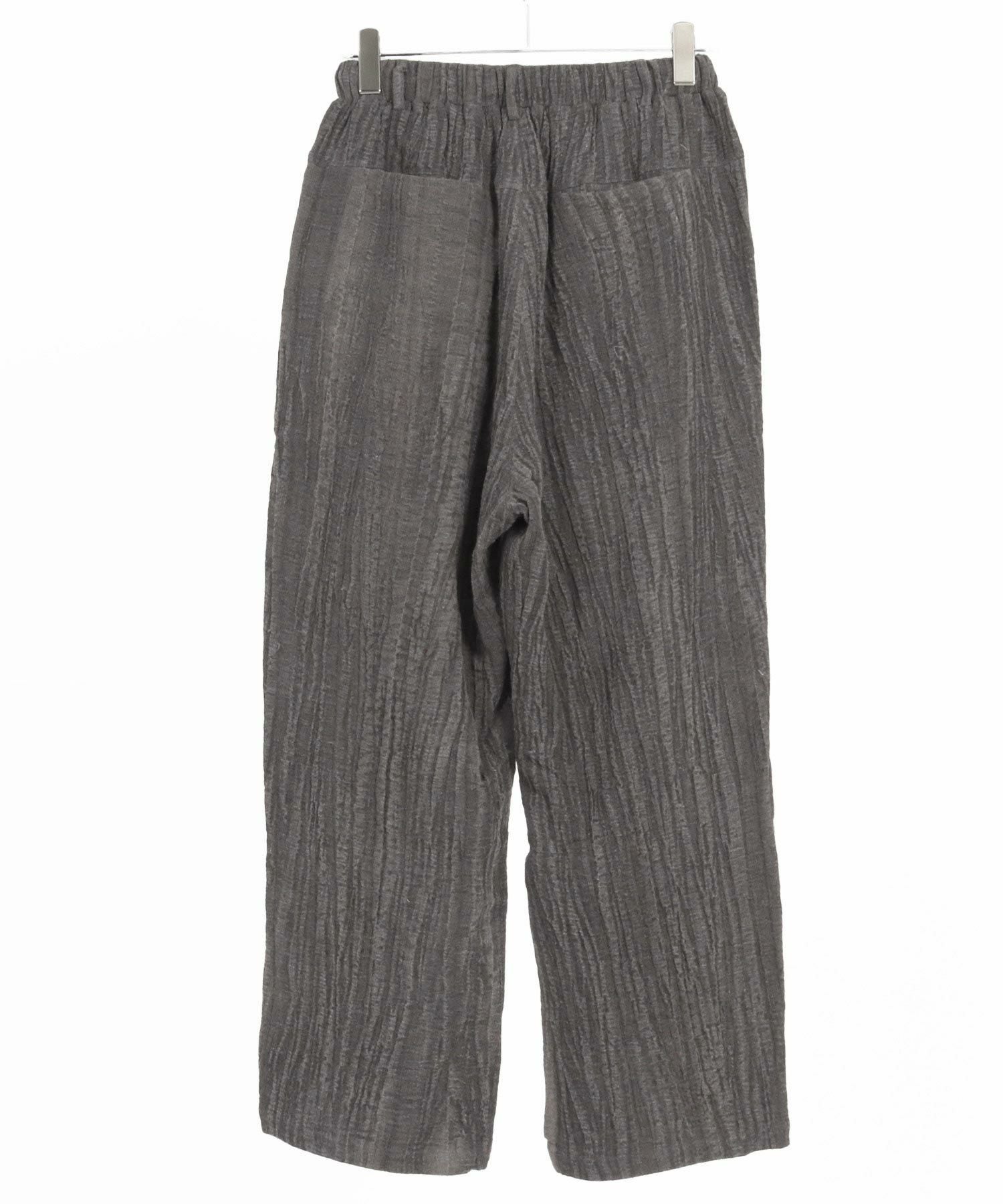 panpan　グレー38 CAMBIO(カンビオ)】Cotton Linen Wide Straight Pants ワイド