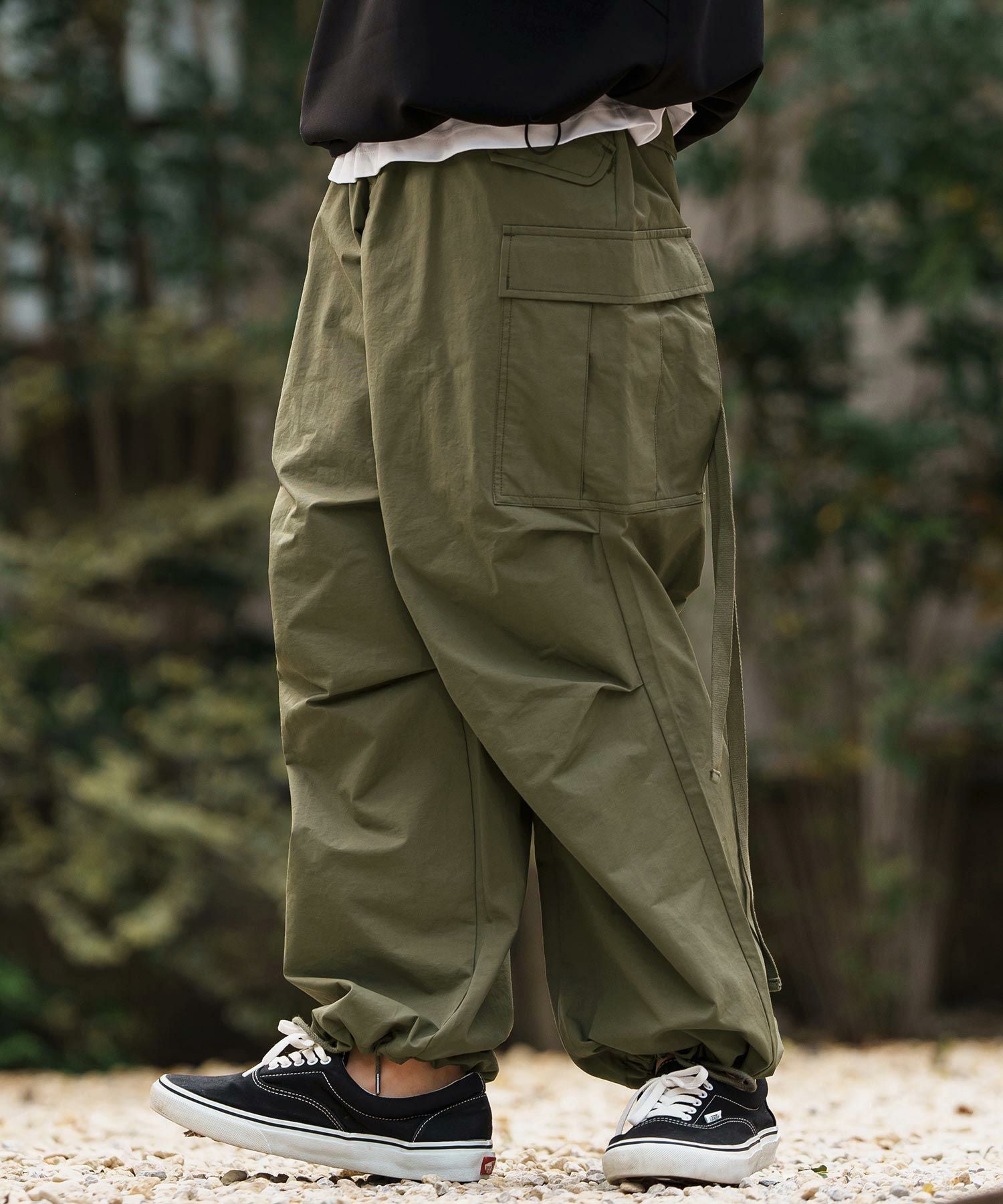 CANNNONE カーゴパンツ 60%OFF【CAMBIO(カンビオ)】綿ナイロンM-65イージーカーゴパンツ(CAM