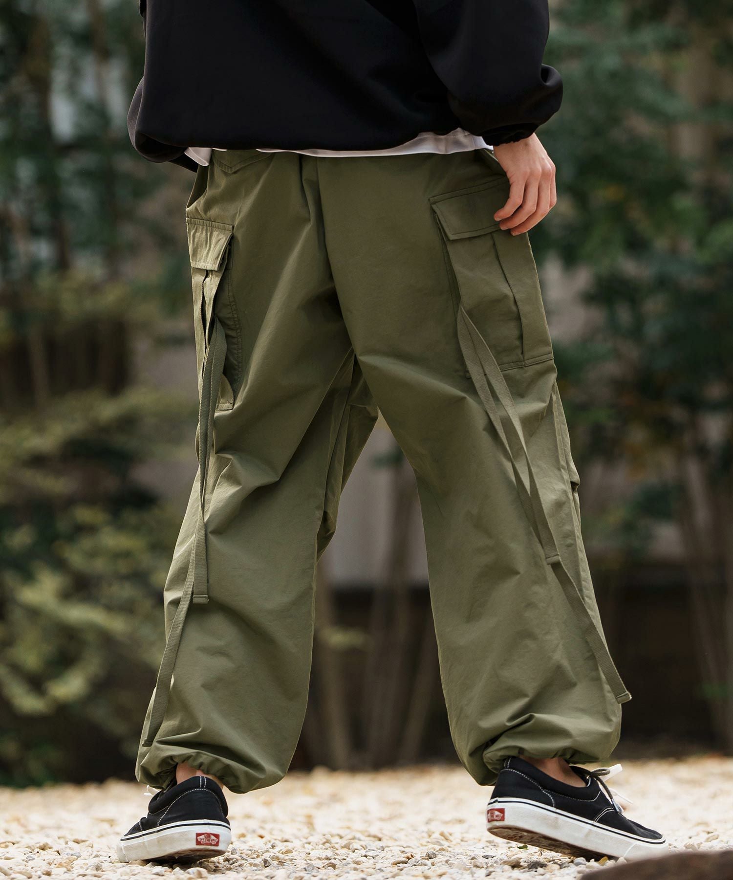 60%OFF【CAMBIO(カンビオ)】綿ナイロンM-65イージーカーゴパンツ(CAM