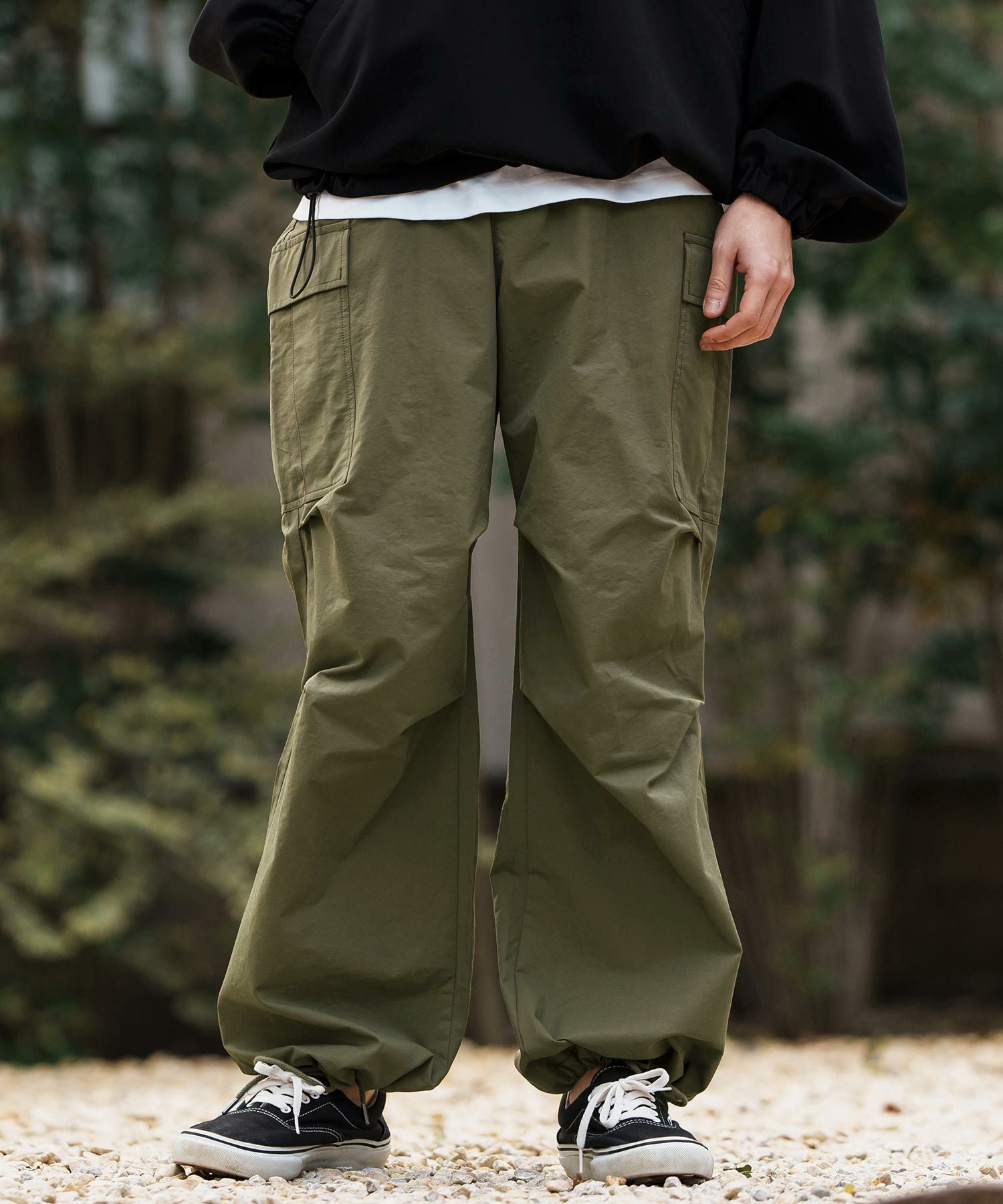 60%OFF【CAMBIO(カンビオ)】綿ナイロンM-65イージーカーゴパンツ(CAM