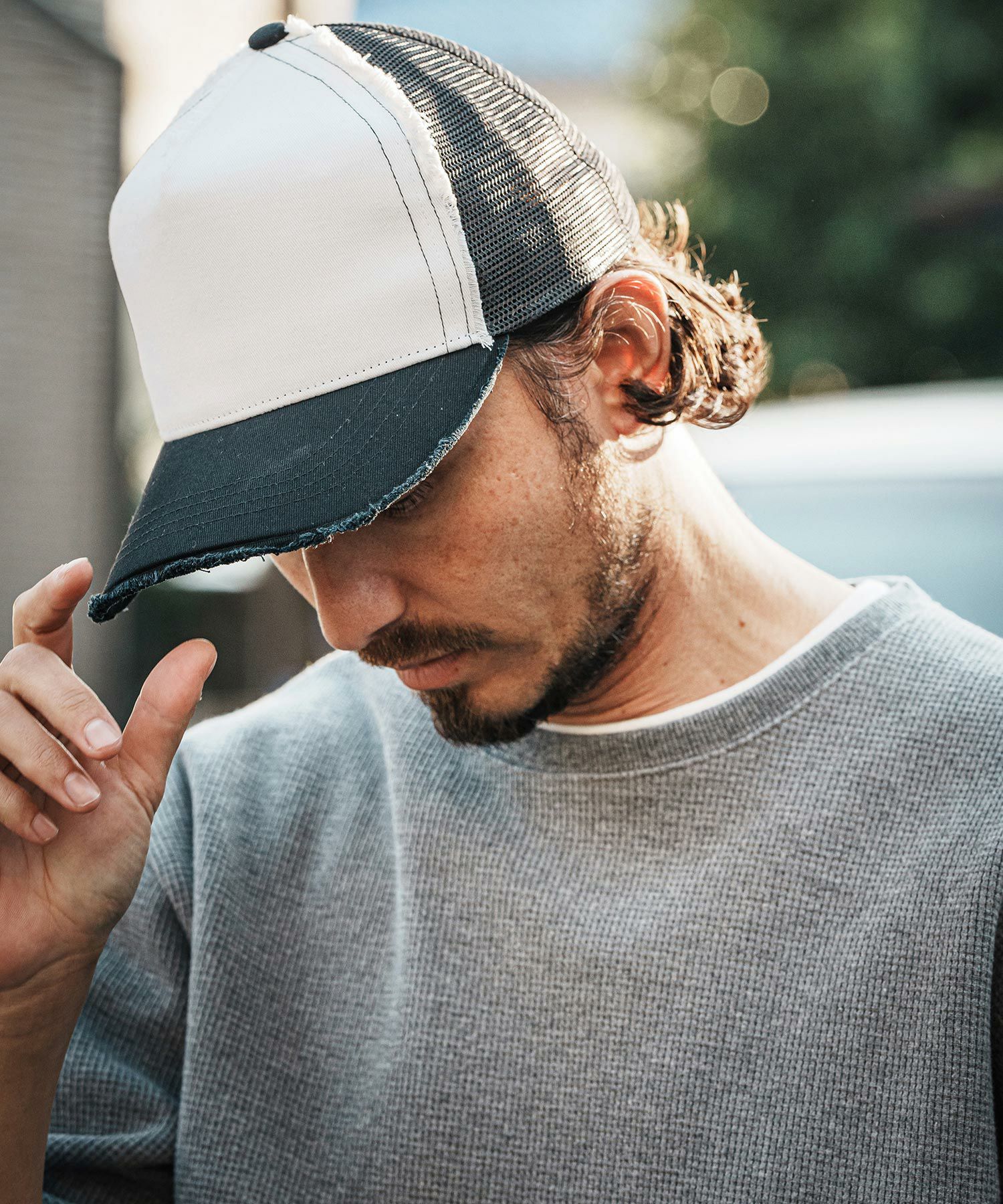 CAMBIO(カンビオ)】Cotton Damage Mesh Cap メッシュキャップ(OP-251