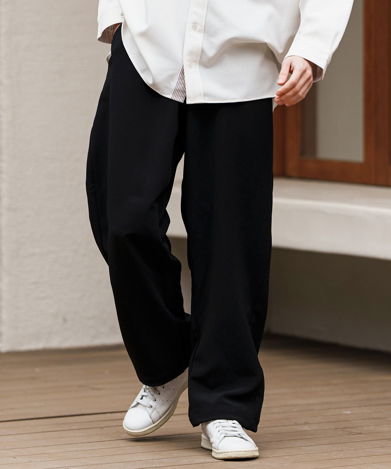 30%OFF【CAMBIO(カンビオ)】裾絞りワイドシルエットイージーパンツ