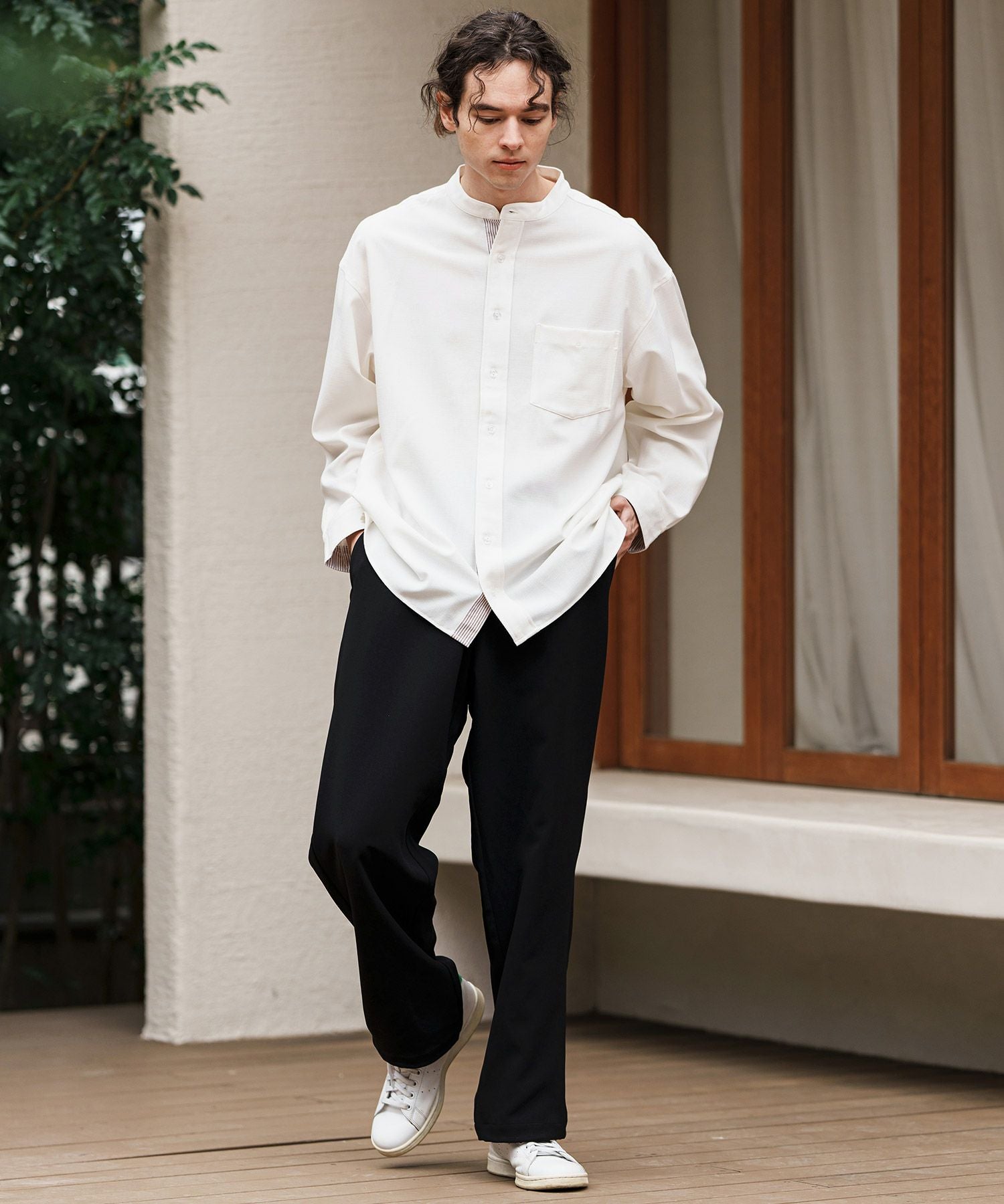 50%OFF【CAMBIO(カンビオ)】裾絞りワイドシルエットイージーパンツ
