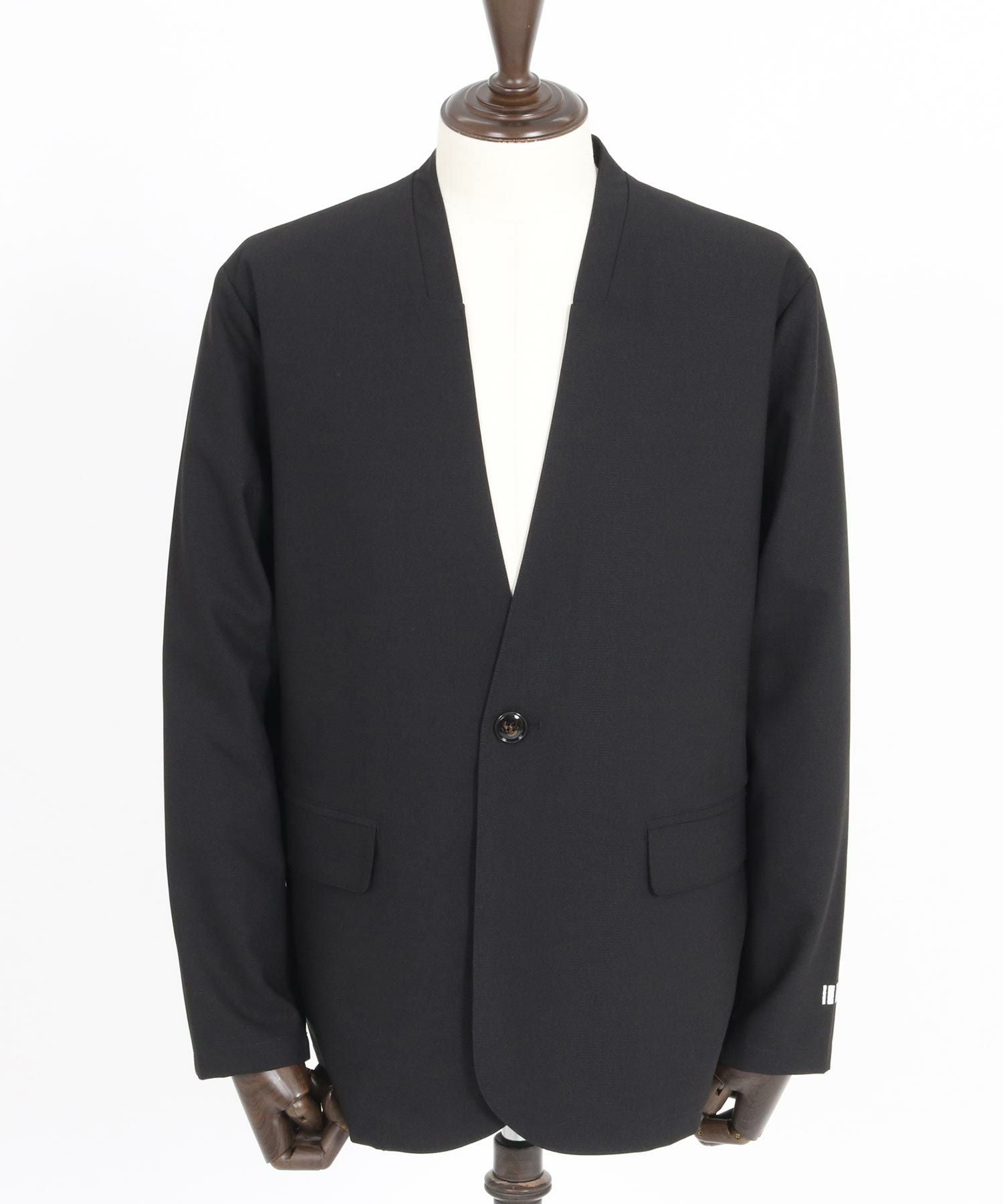felkod(フィルコッド)】 Light Oxford Collarless Jacket ノーカラー