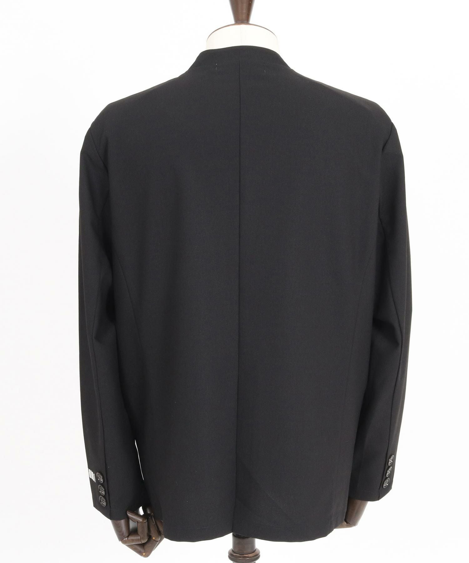 30%OFF【felkod(フィルコッド)】 Light Oxford Collarless Jacket ノー