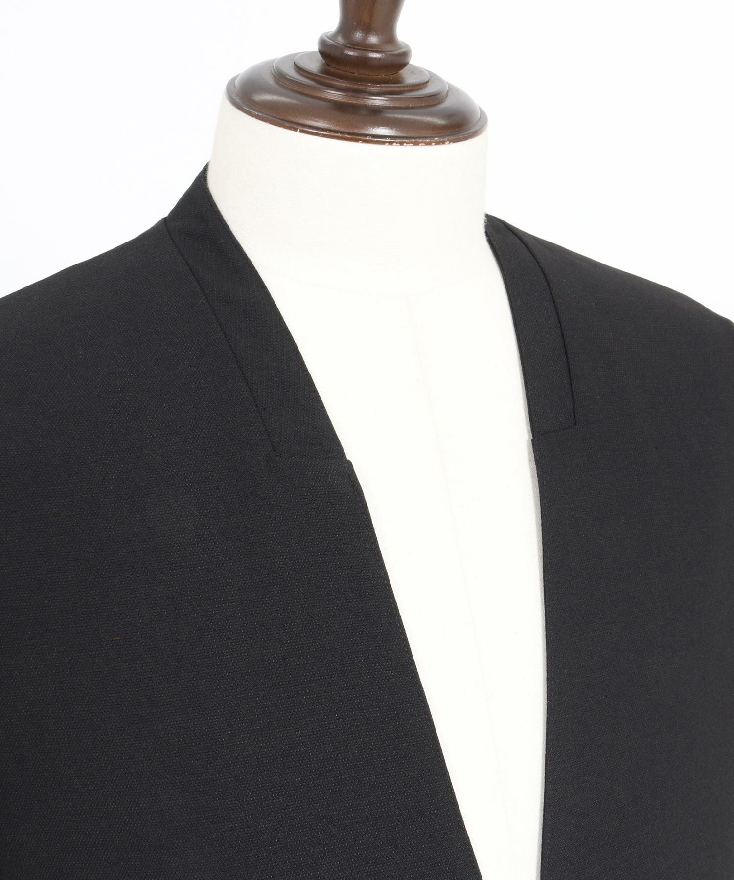 felkod(フィルコッド)】 Light Oxford Collarless Jacket ノーカラー