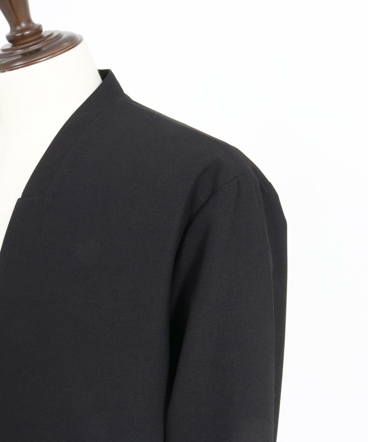 30%OFF【felkod(フィルコッド)】 Light Oxford Collarless Jacket ノー