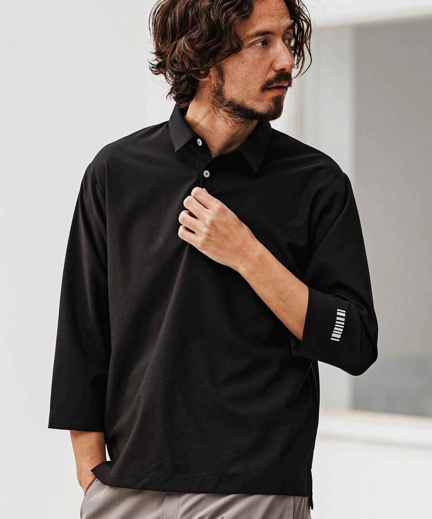 felkod(フィルコッド)】Light Oxford 3-4 Sleeve Polo Shirts
