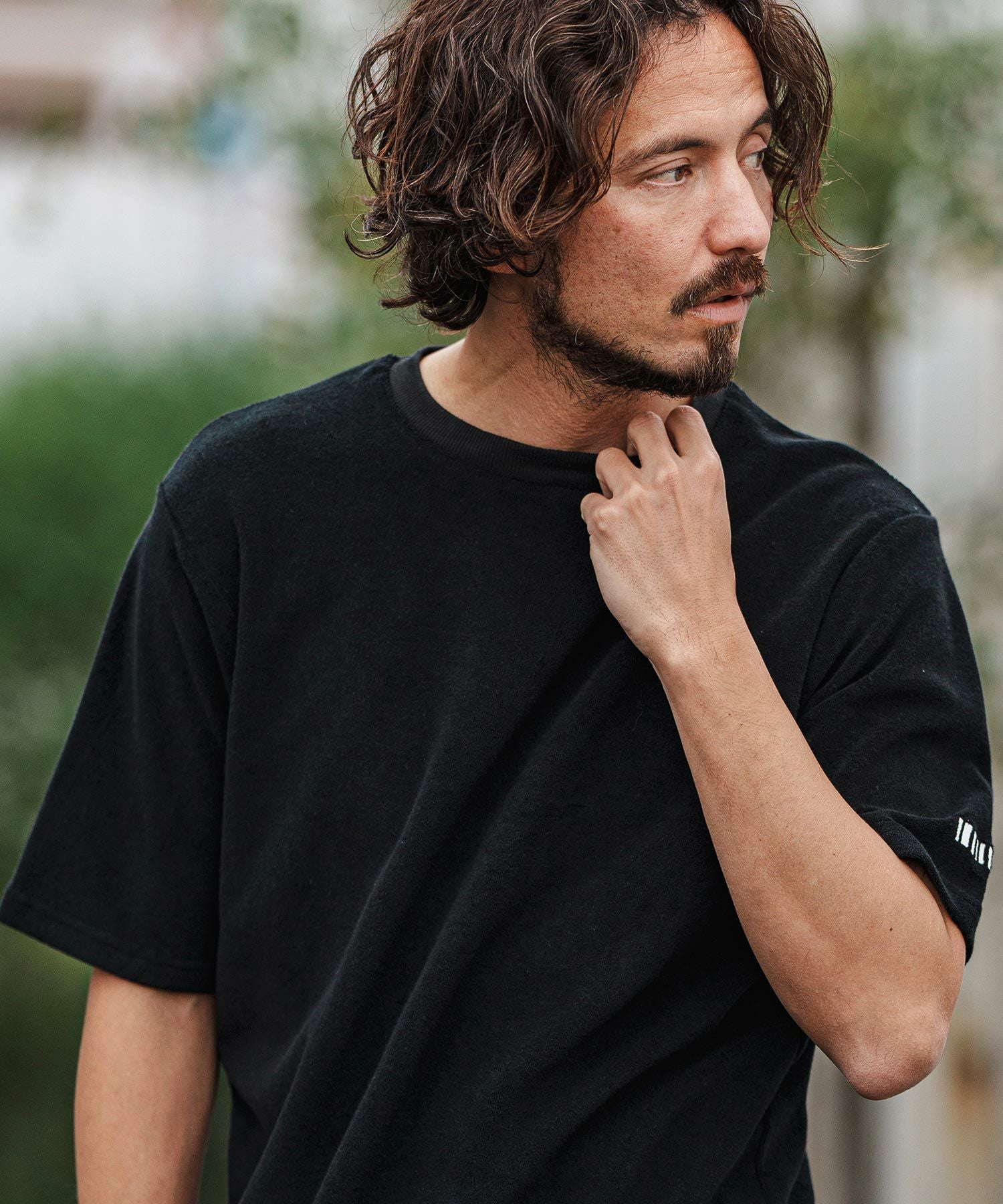 50%OFF【felkod(フィルコッド)】Cotton Pile Cut sew Tシャツ(F25S160