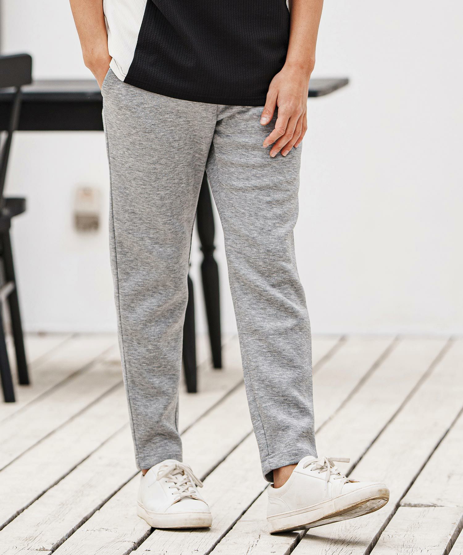 felkod(フィルコッド)】Embroidery Cardboard Knit Pants ダンボール