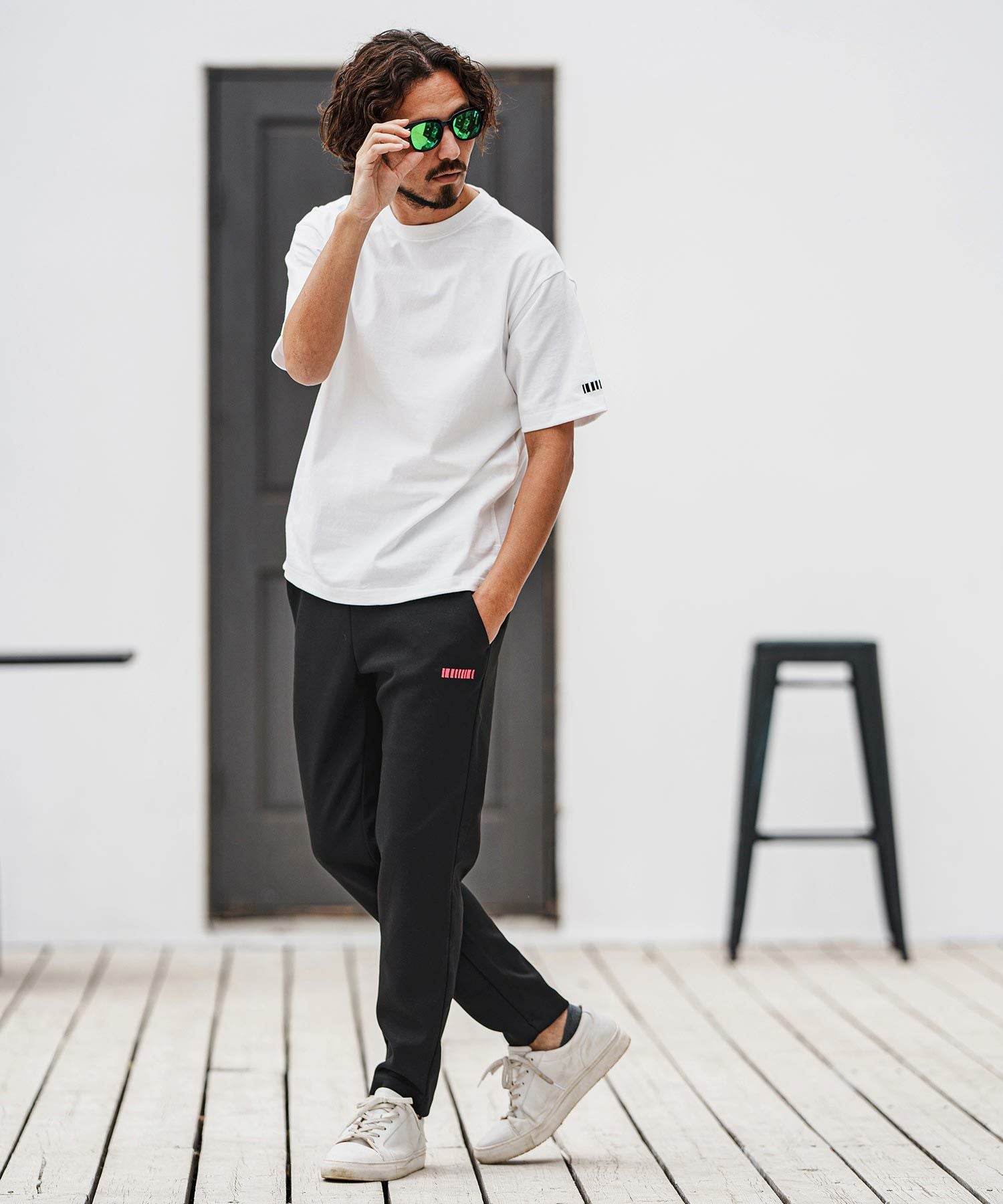 felkod(フィルコッド)】Embroidery Cardboard Knit Pants ダンボール