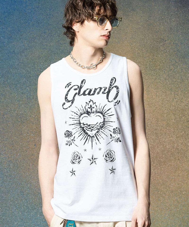 GLAMOUR グラフィックプリント タンクトップ HYSTERIC GLAMOURブラック グラフィックプリント タンクトップ - メルカリ
