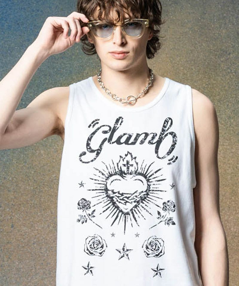 LGB タンクトップ　スカル glamb(グラム)】Tattoo Tank Top タトゥータンクトップ(GB0225-CS19