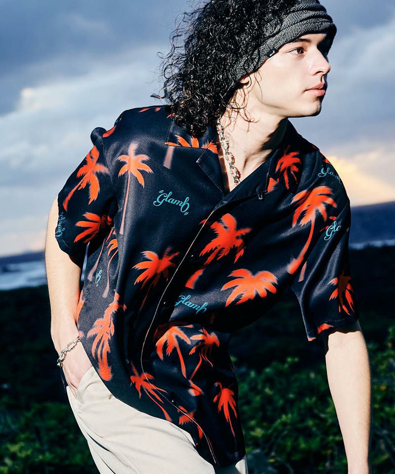 glamb(グラム)】Palm Aloha Shirt パームアロハシャツ(GB0225-SH01