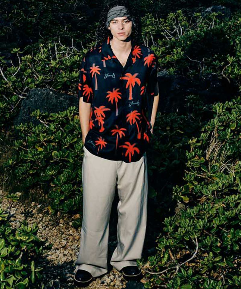 glamb(グラム)】Palm Aloha Shirt パームアロハシャツ(GB0225-SH01
