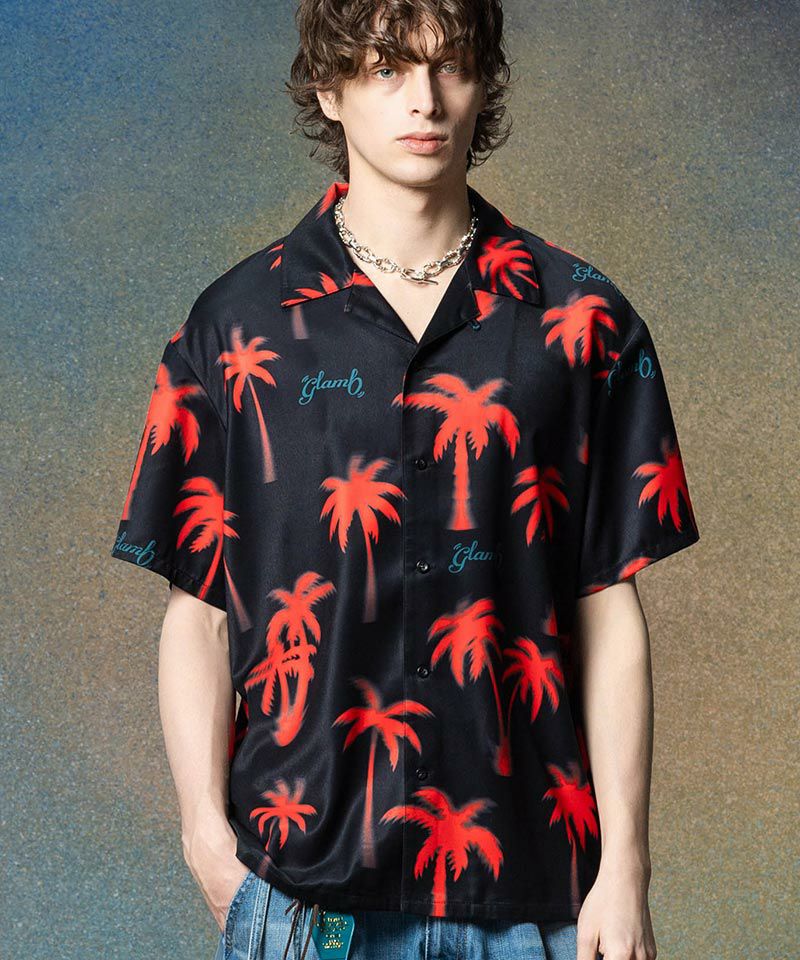 glamb(グラム)】Palm Aloha Shirt パームアロハシャツ(GB0225-SH01