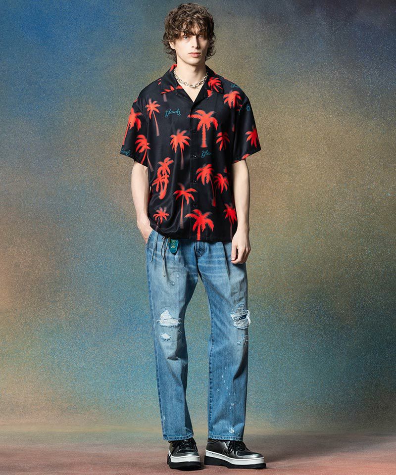 glamb(グラム)】Palm Aloha Shirt パームアロハシャツ(GB0225-SH01