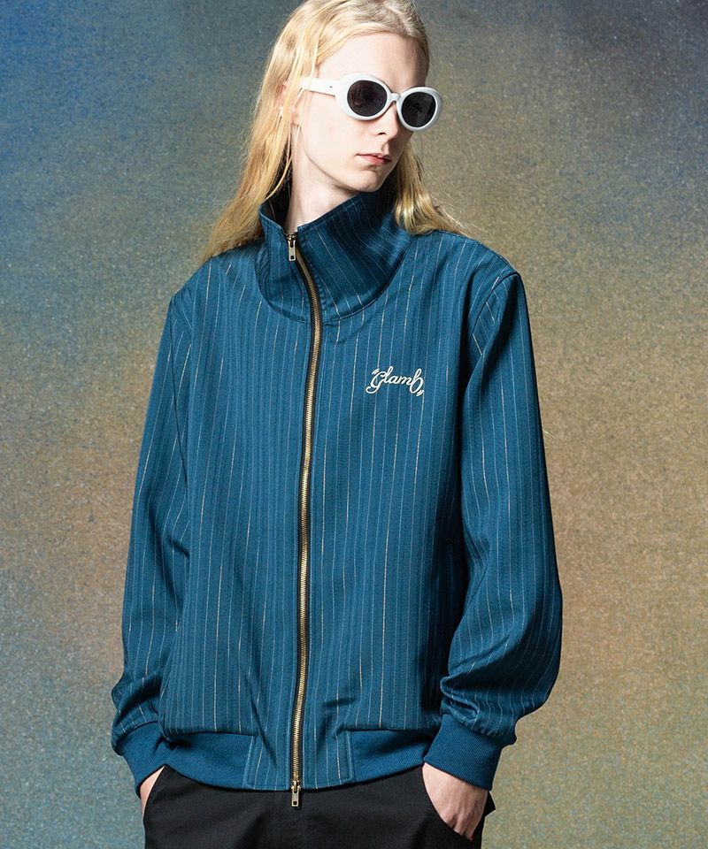 glamb(グラム)】Sparkle Stripe Track Jacket スパークルストライプ