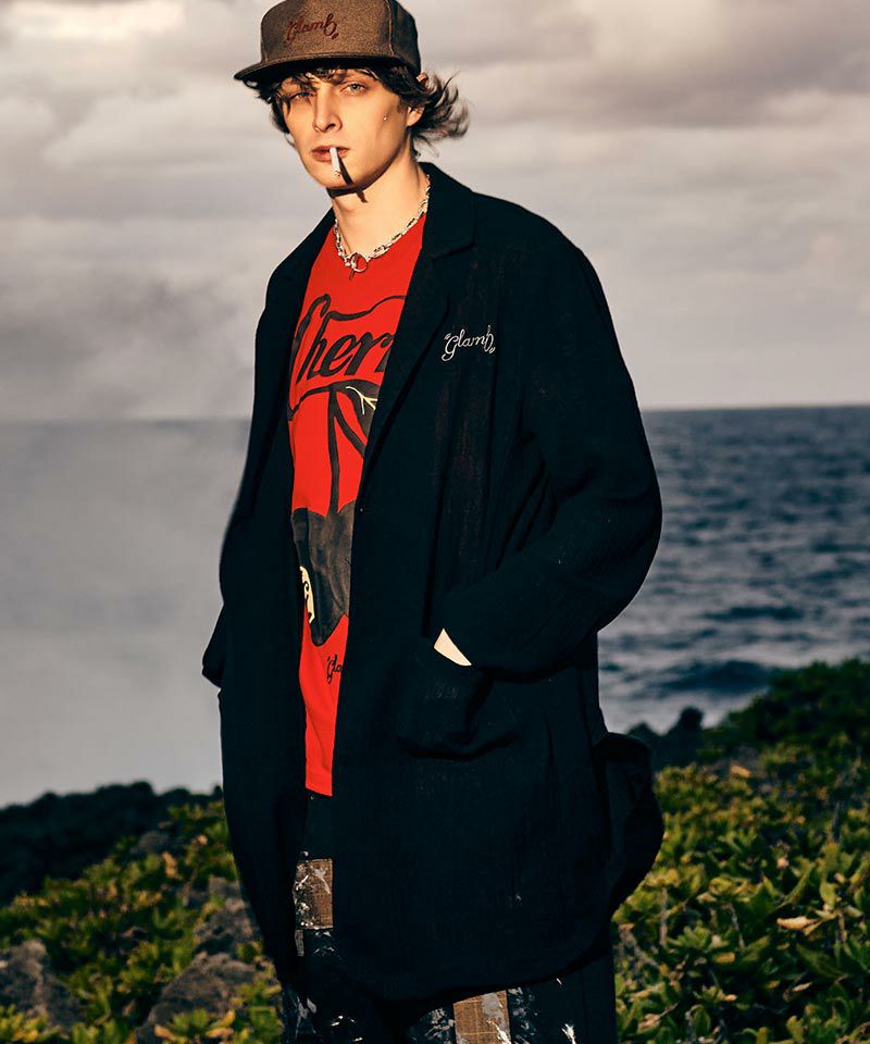 glamb(グラム)】Wrinkle Flannel Shirt リンクルフランネルシャツ