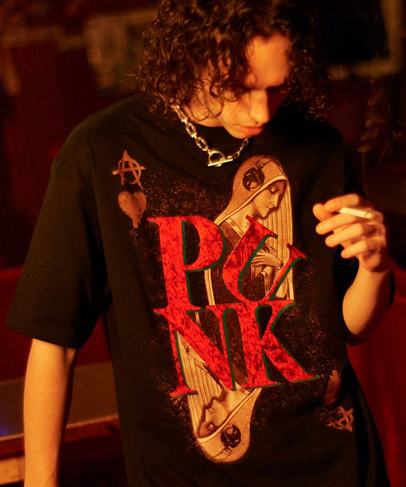 glamb(グラム)】Punk Prayer T-Shirt パンクプレイヤーTシャツ(GB0225 