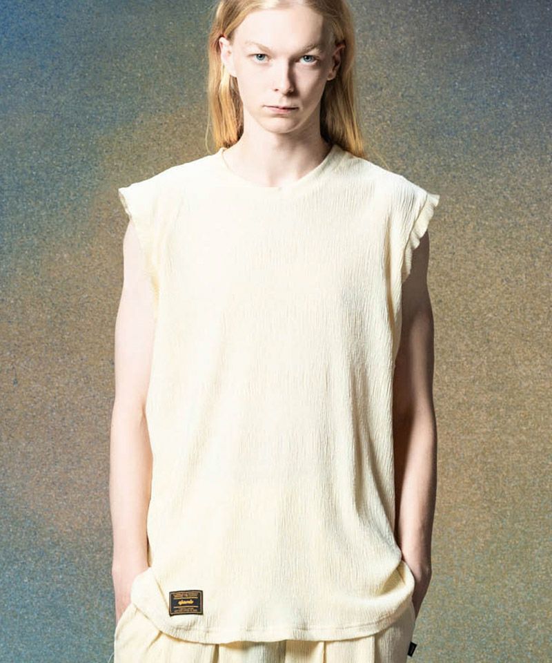30%OFF【glamb(グラム)】Glamour Crepe Sleeveless T-Shirt グラマー